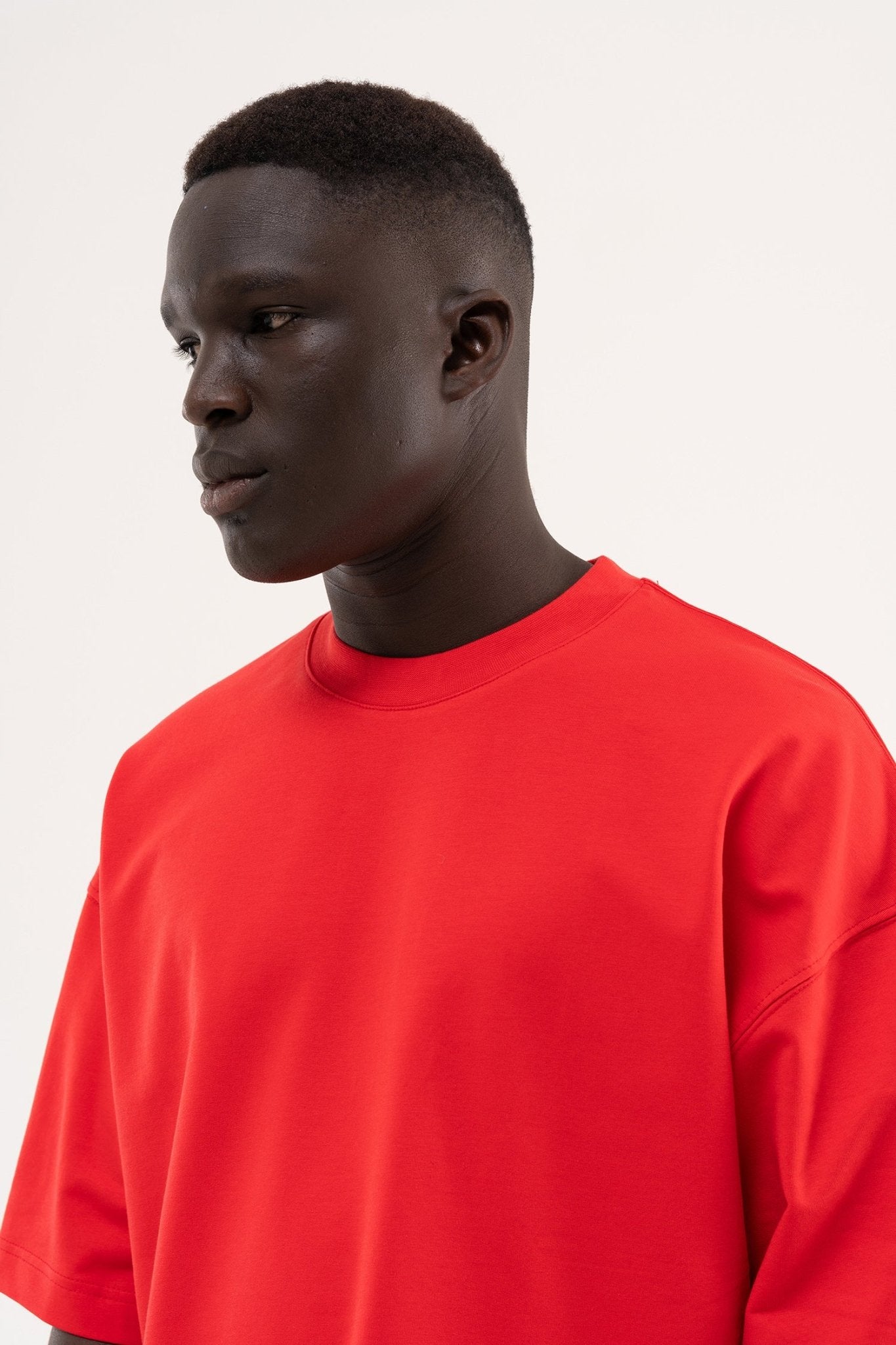 Erkek Basic Oversize Tişört Kırmızı