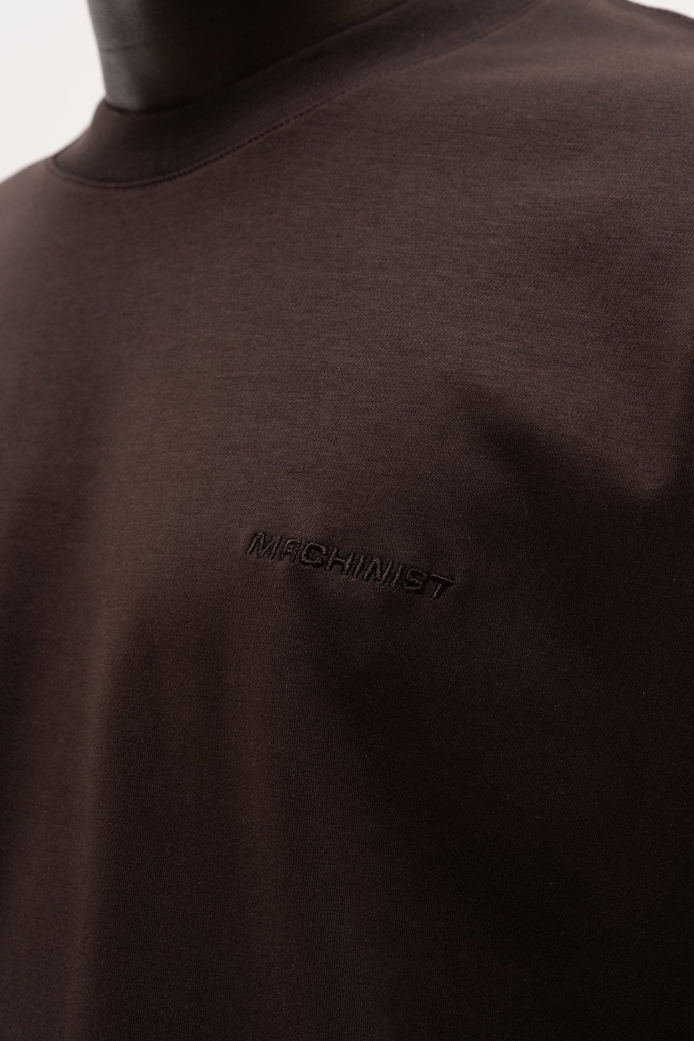 Erkek Basic Oversize Tişört Koyu Kahverengi