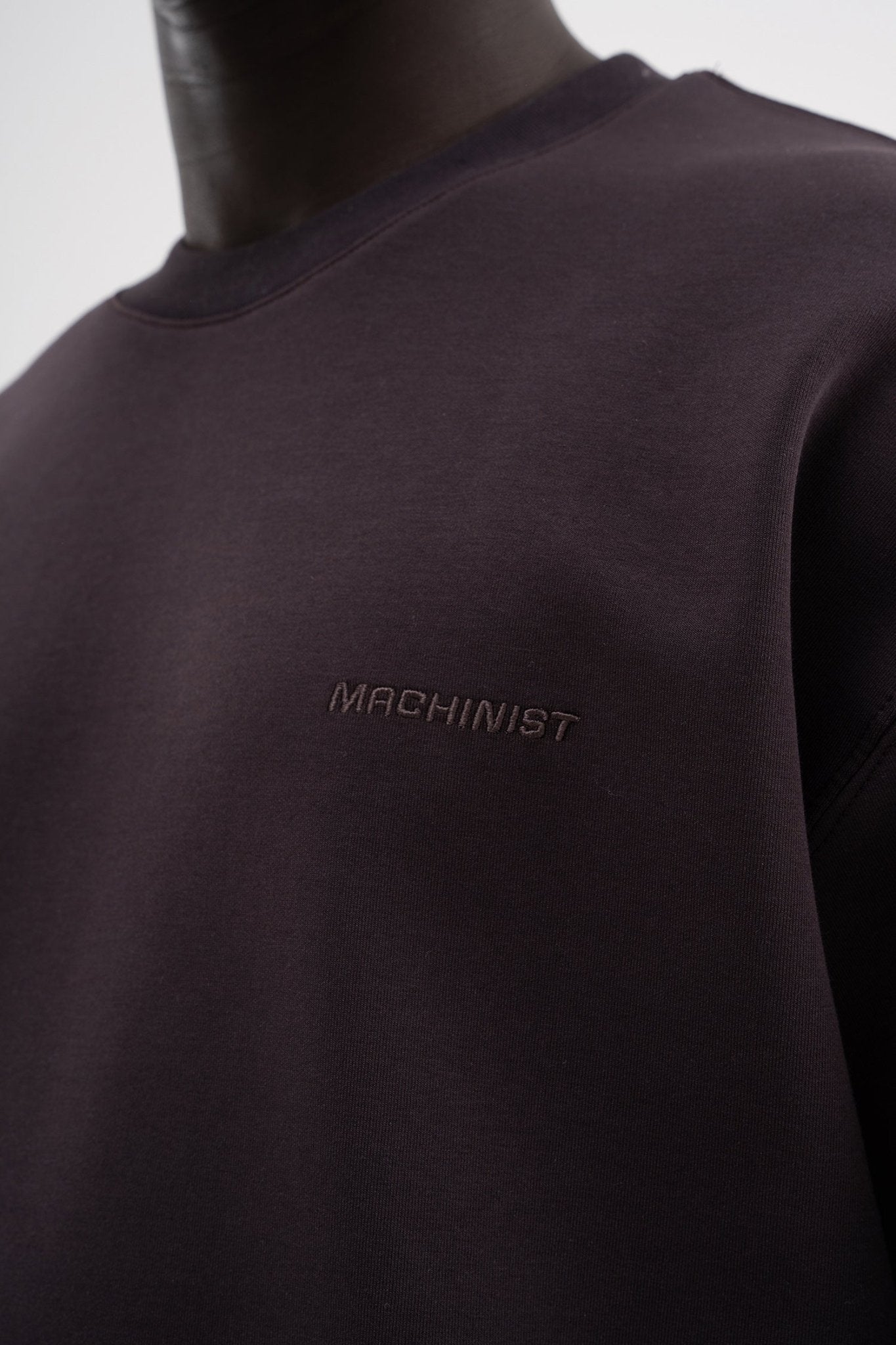 Erkek Basic Oversize Tişört Koyu Kahverengi