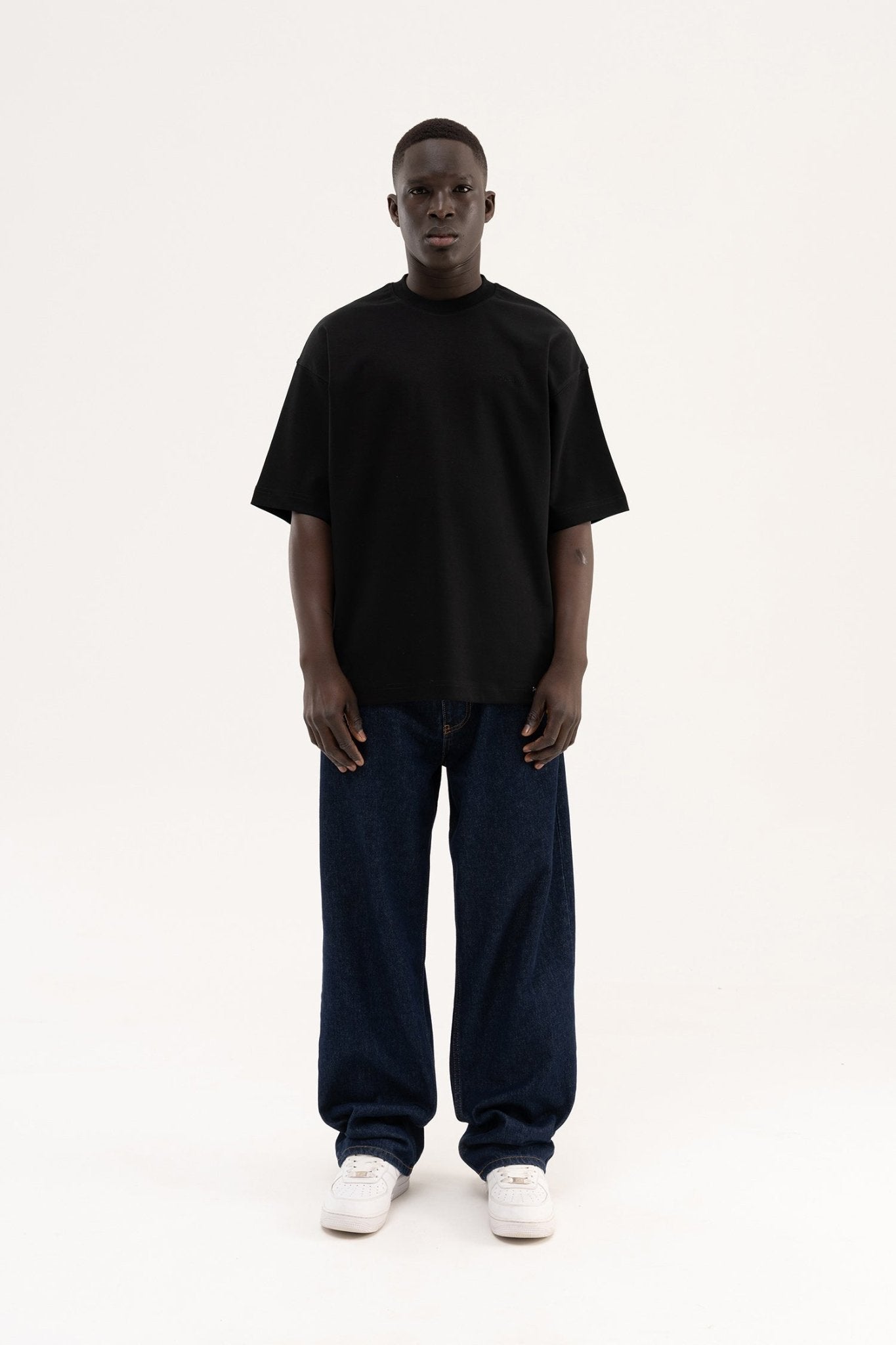 Erkek Basic Oversize Tişört Siyah