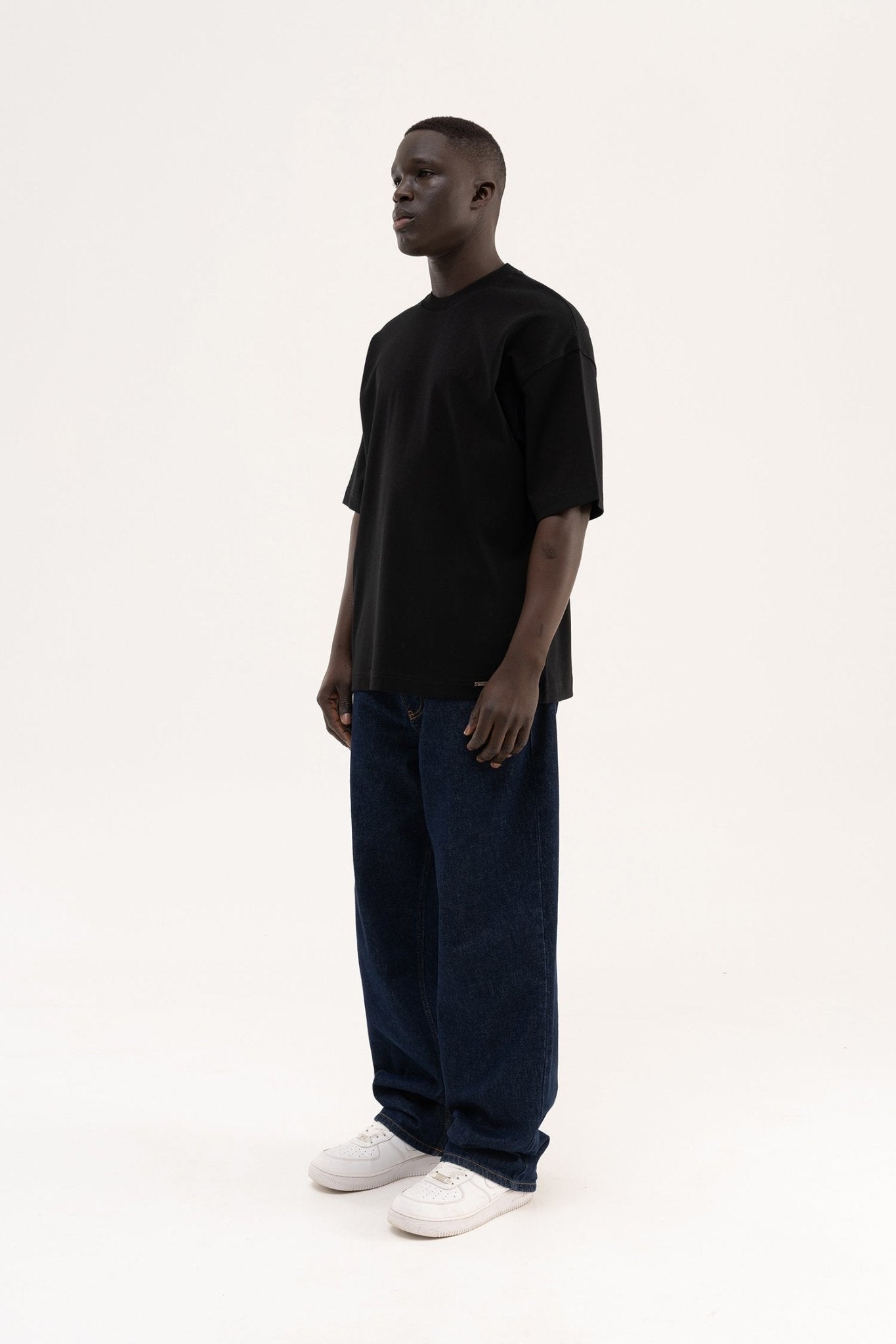 Erkek Basic Oversize Tişört Siyah