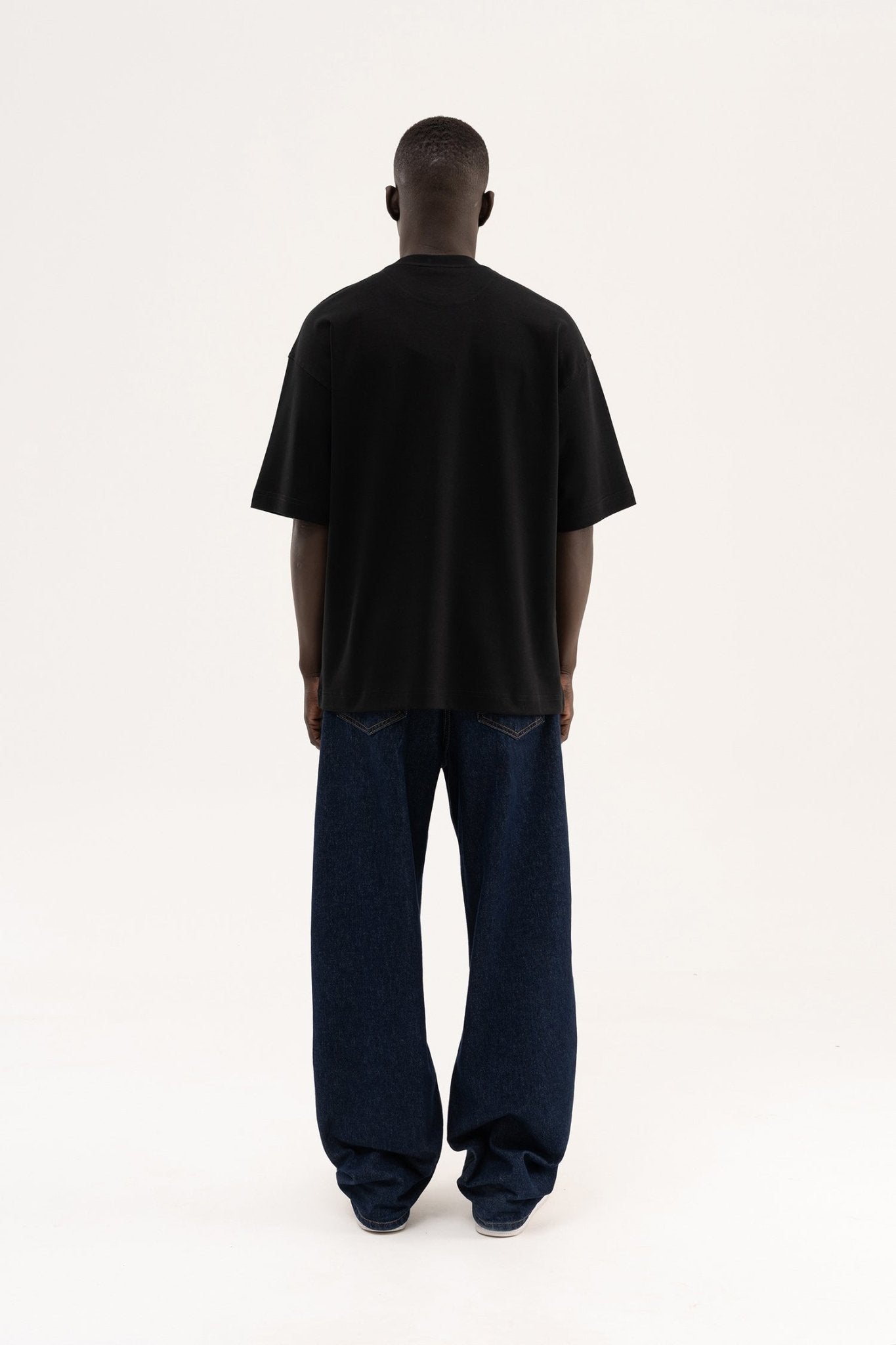 Erkek Basic Oversize Tişört Siyah