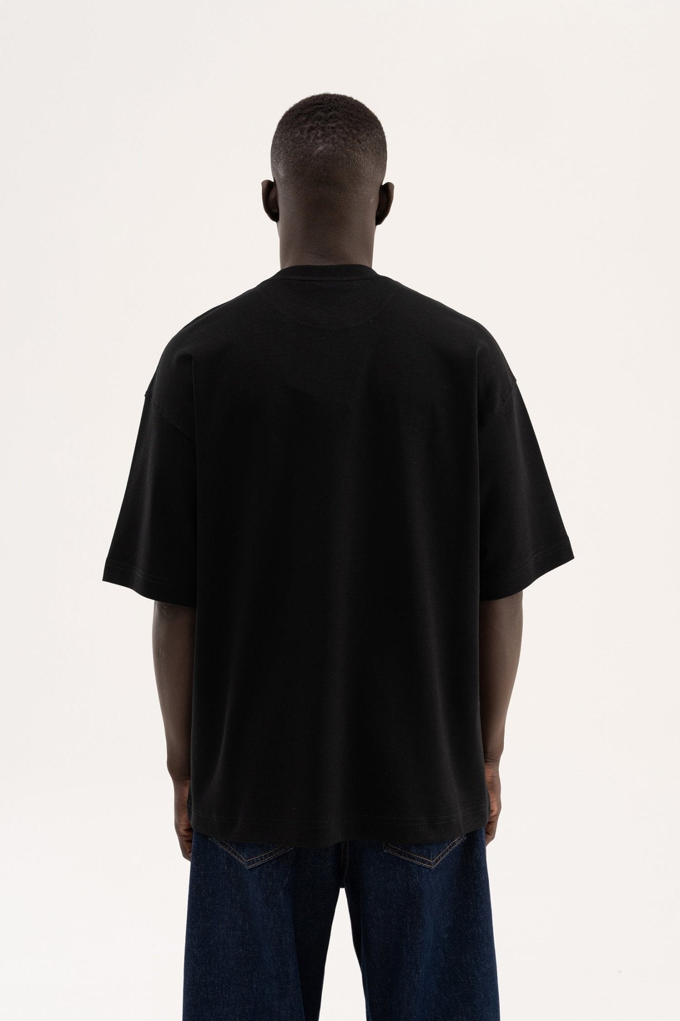 Erkek Basic Oversize Tişört Siyah