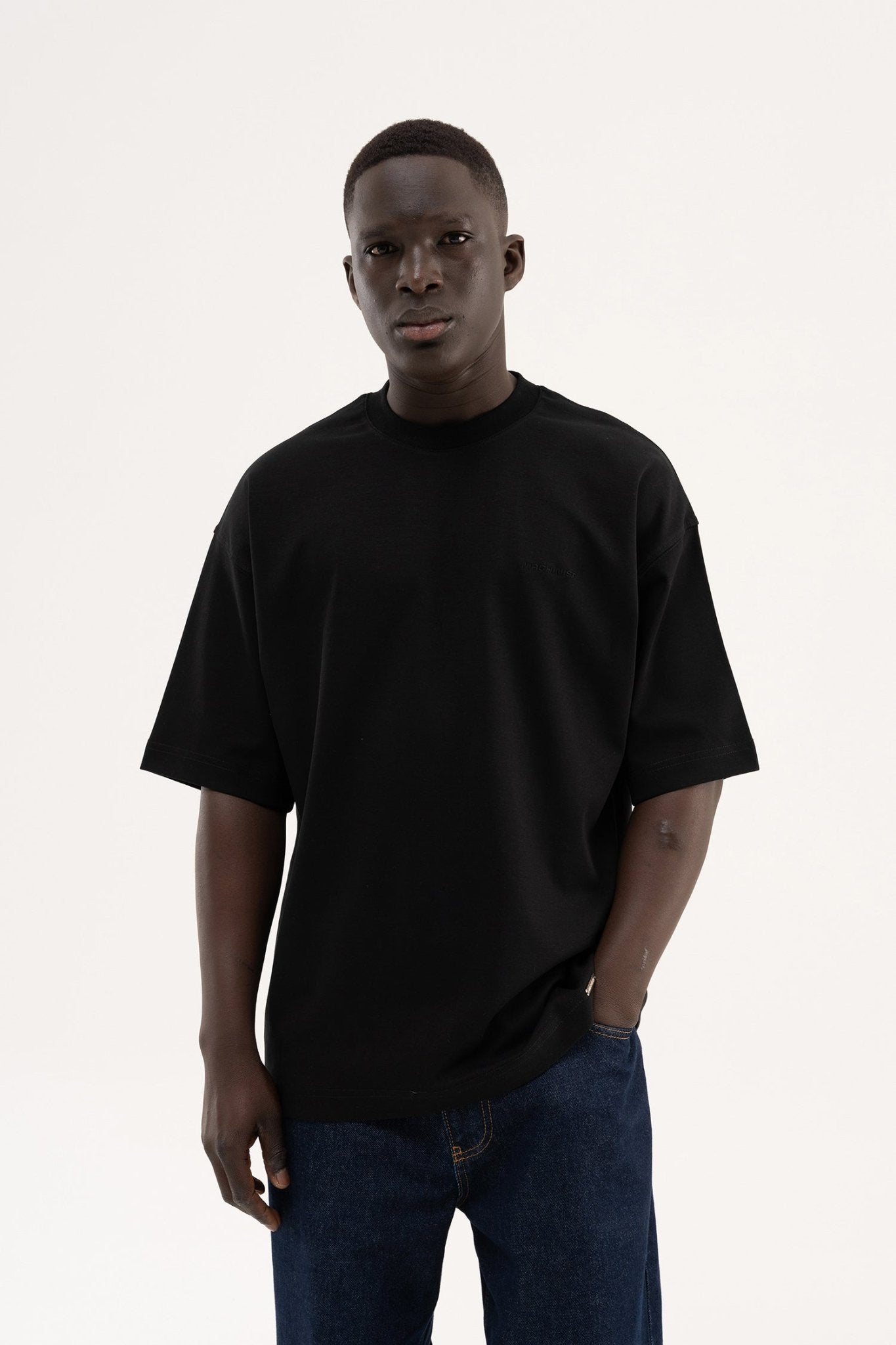 Erkek Basic Oversize Tişört Siyah