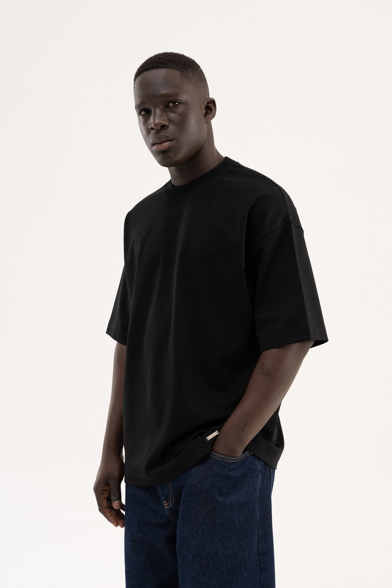 Erkek Basic Oversize Tişört Siyah