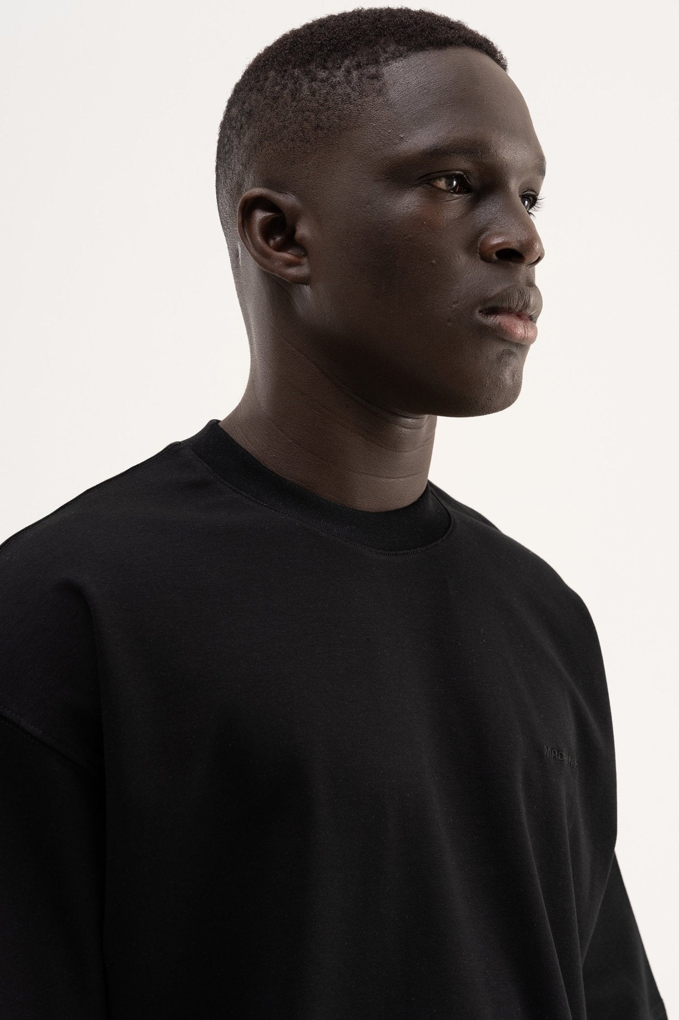 Erkek Basic Oversize Tişört Siyah