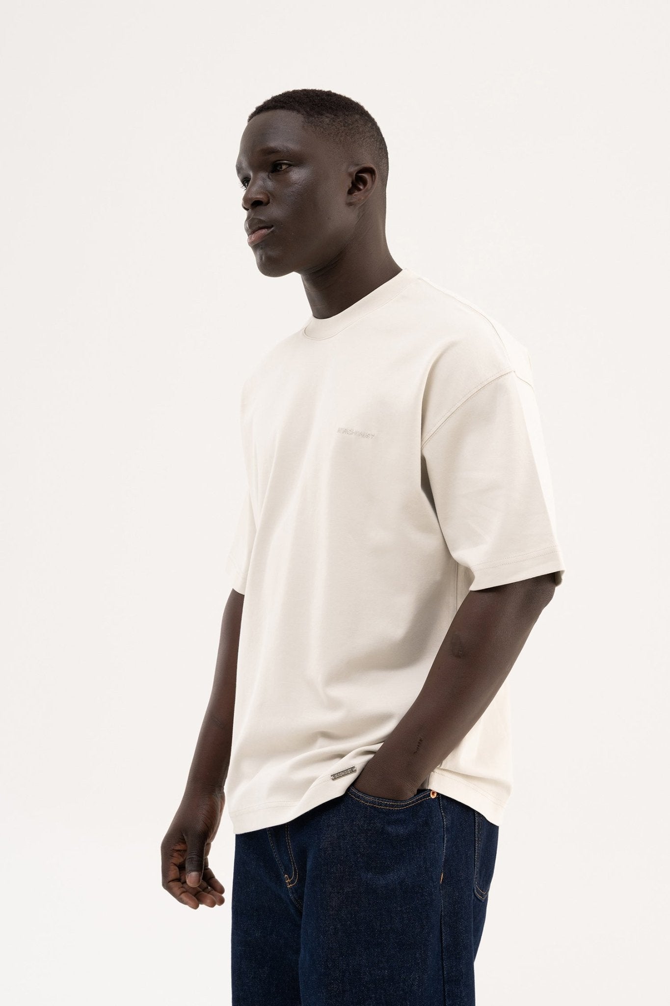 Erkek Basic Oversize Tişört Uzay Grisi