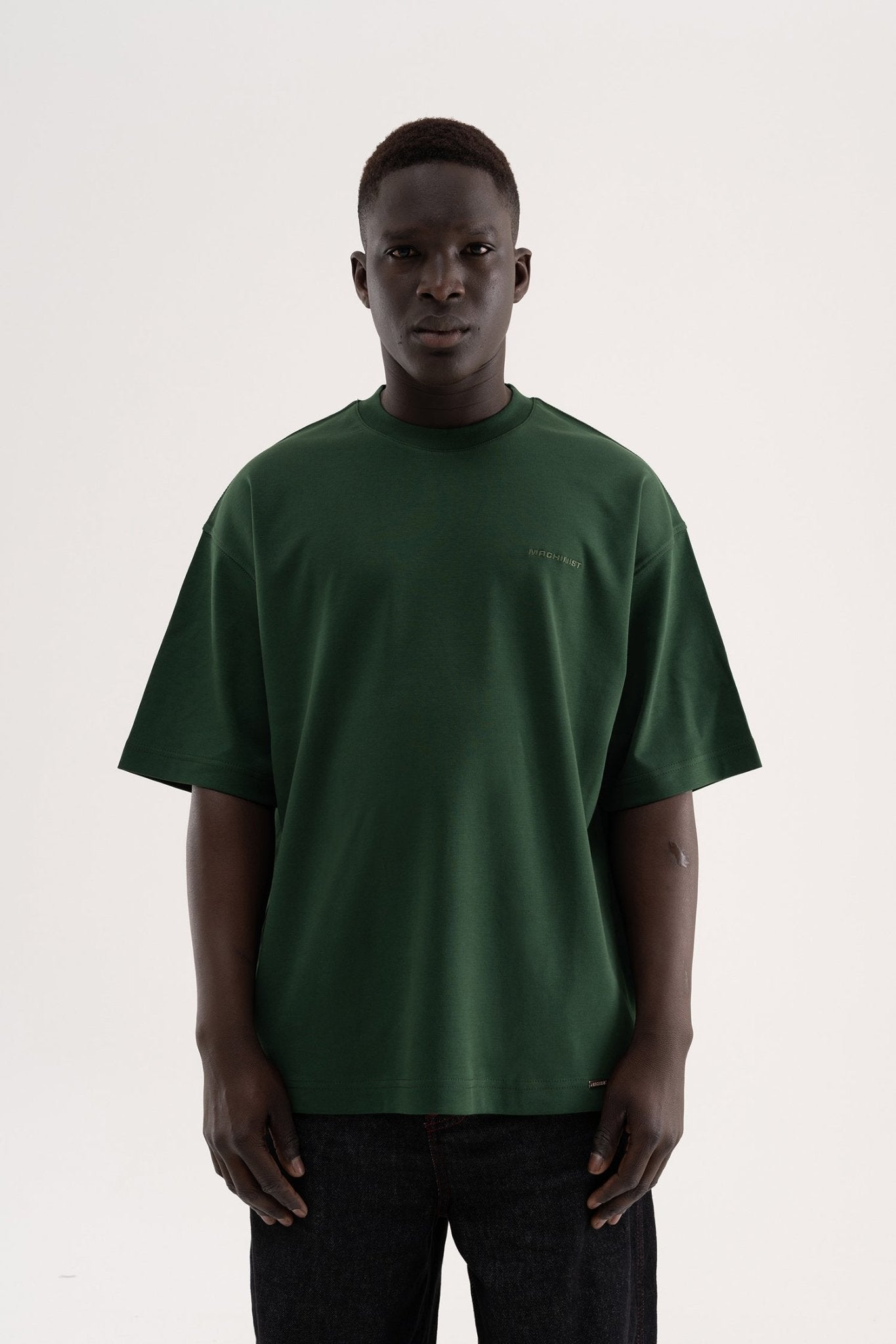 Erkek Basic Oversize Tişört Yeşil
