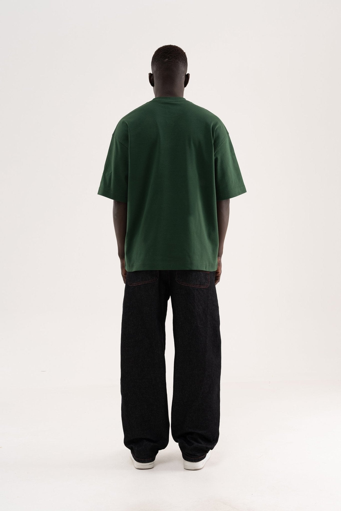 Erkek Basic Oversize Tişört Yeşil