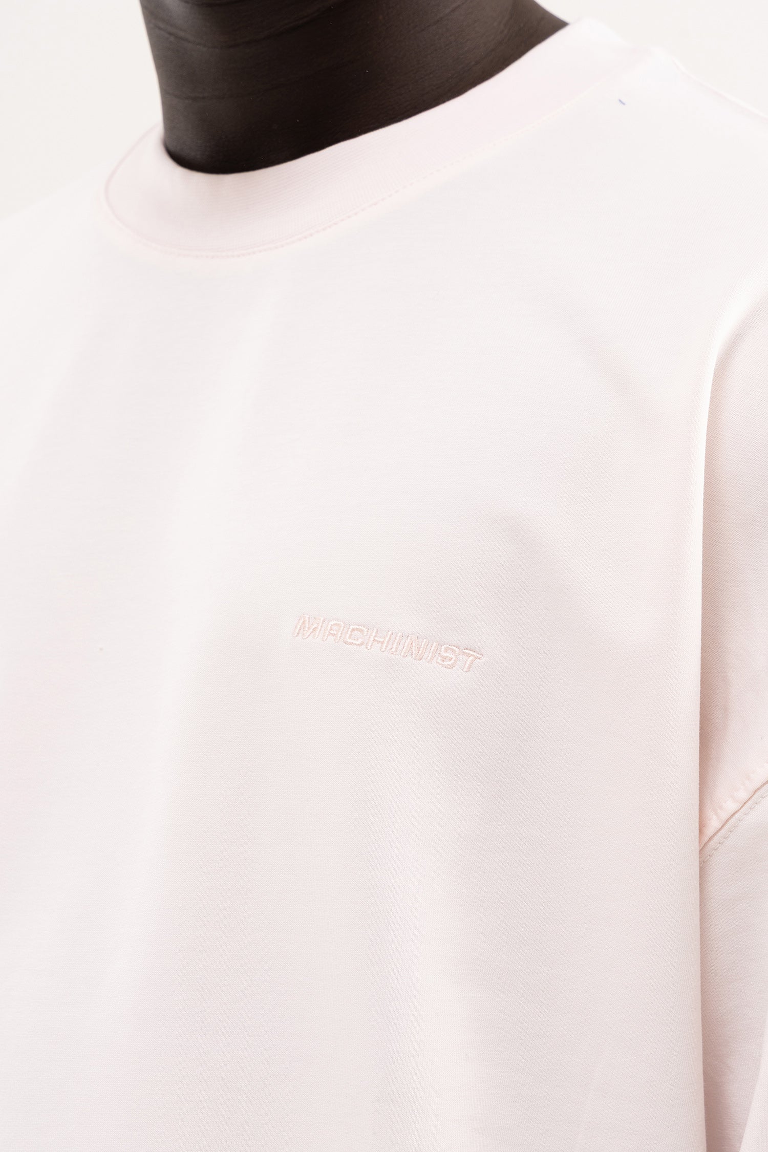 Erkek Basic Pamuklu Oversize Tişört Açık Pembe-8