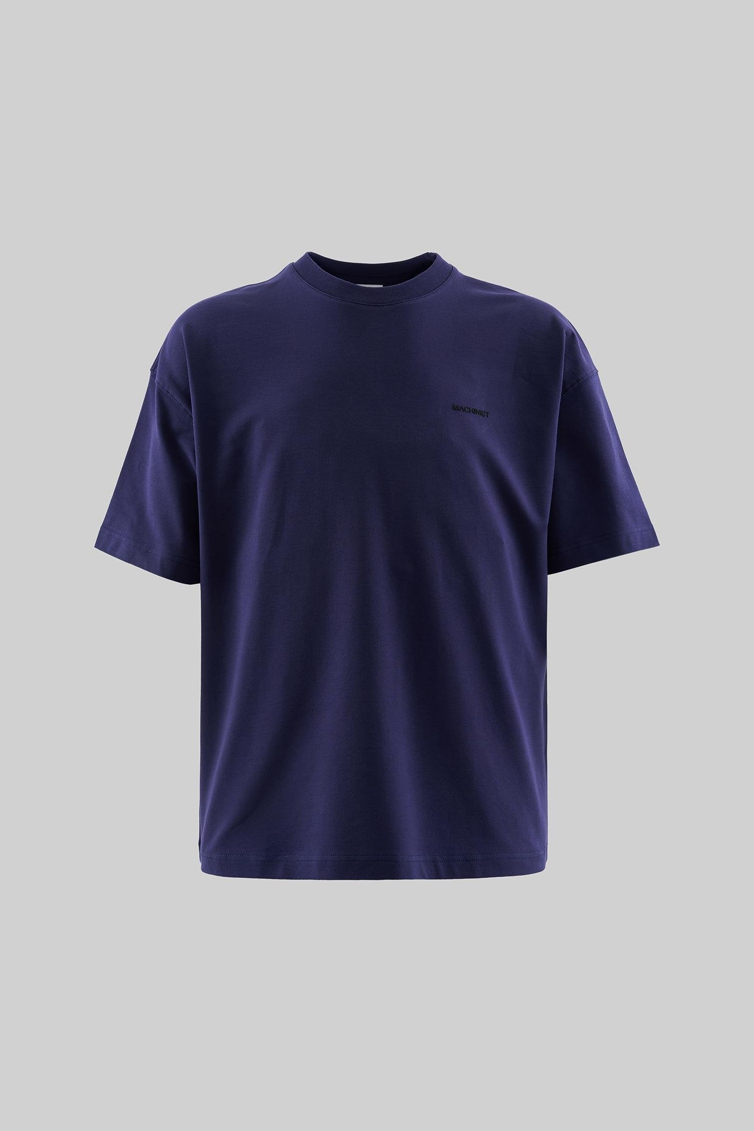 Erkek Basic Pamuklu Oversize Tişört Gece Mavisi