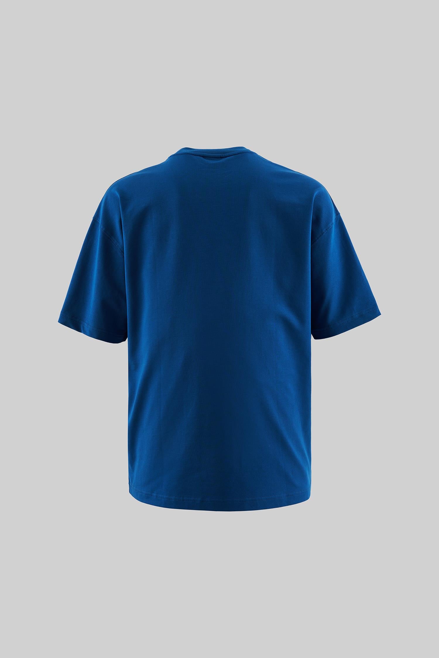 Erkek Basic Pamuklu Oversize Tişört Indigo