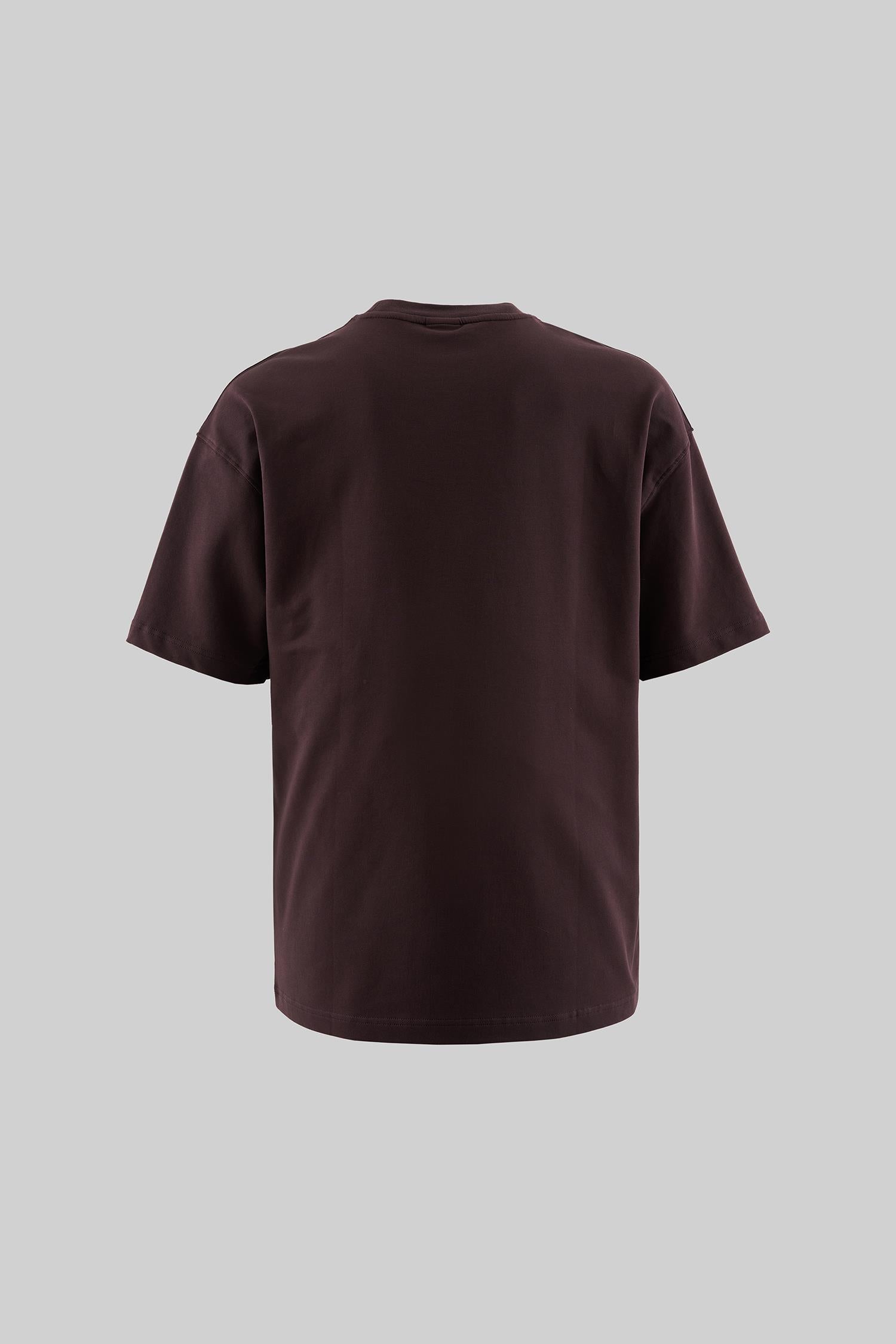 Erkek Basic Pamuklu Oversize Tişört Kahverengi