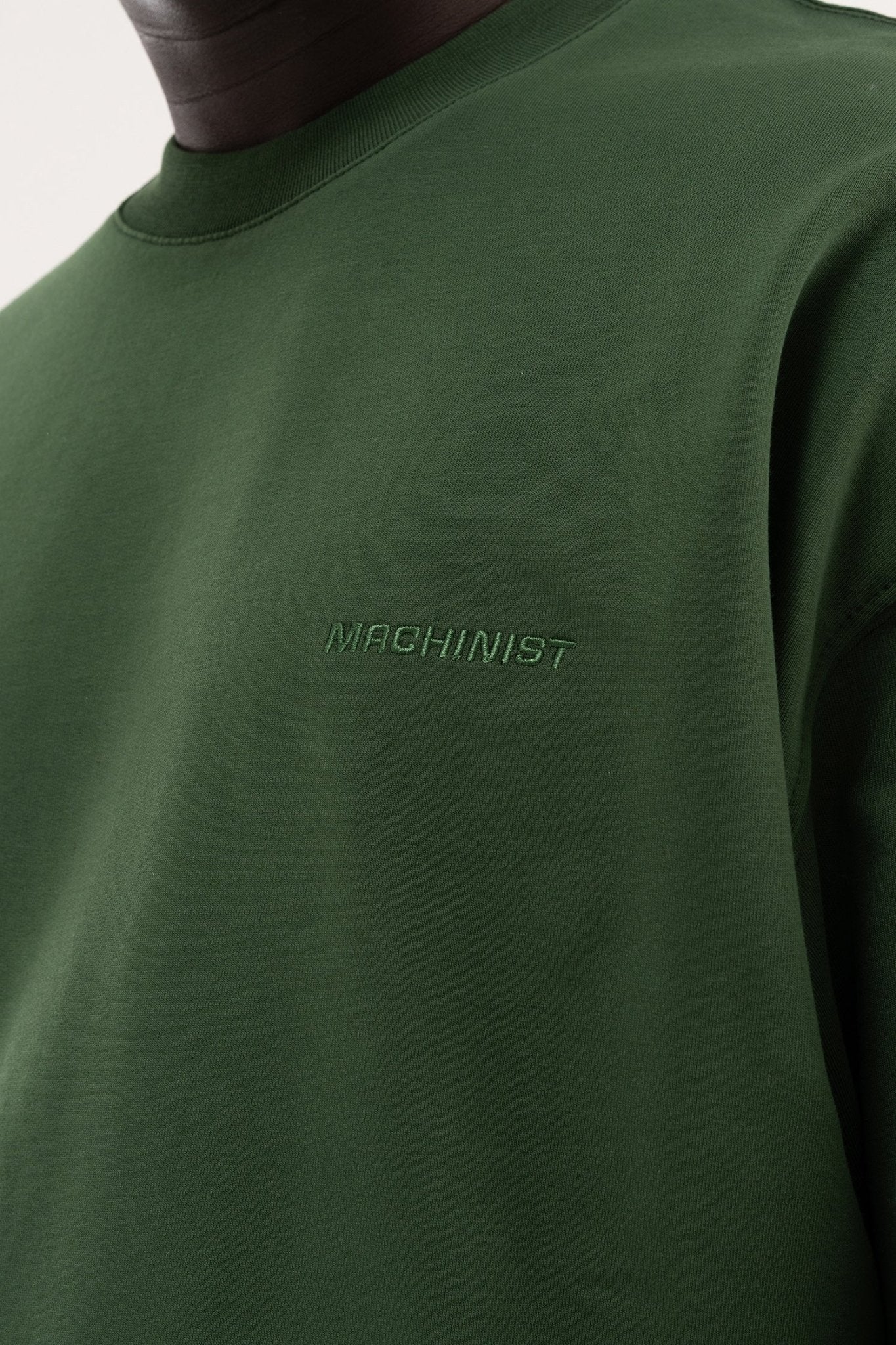 Erkek Basic Pamuklu Oversize Tişört Orman Yeşili