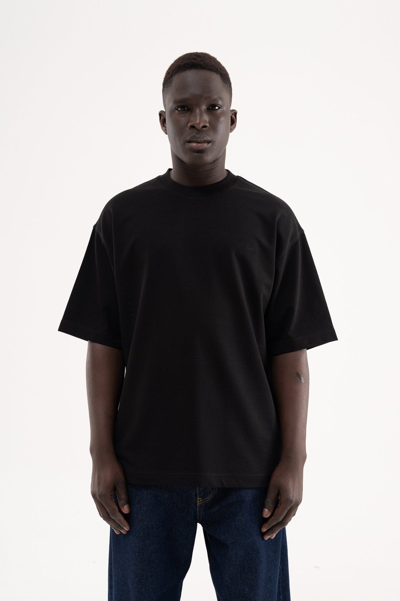 Erkek Basic Pamuklu Oversize Tişört Siyah