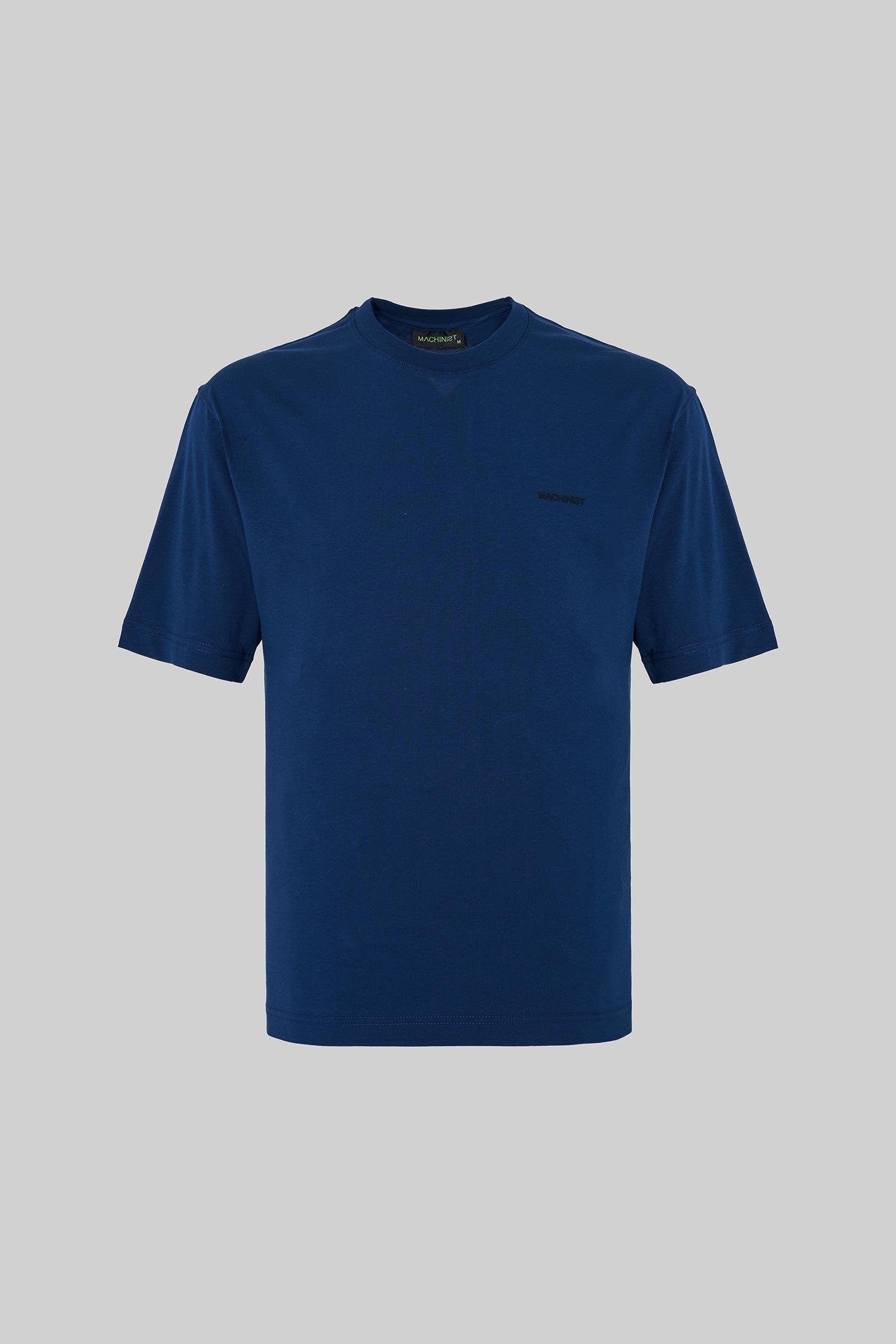 Erkek Basic Relaxed İnce Pamuklu Tişört Indigo