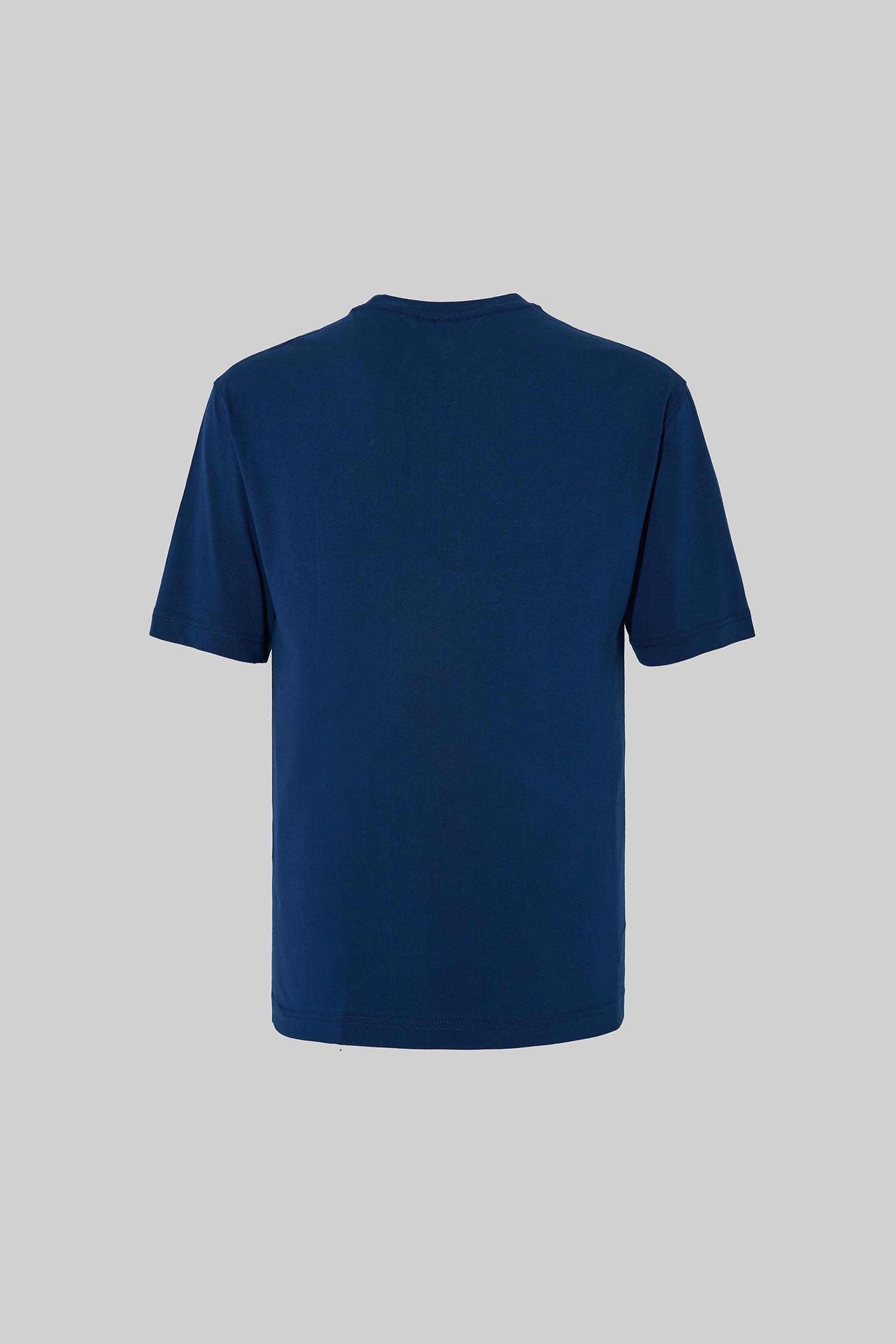 Erkek Basic Relaxed İnce Pamuklu Tişört Indigo