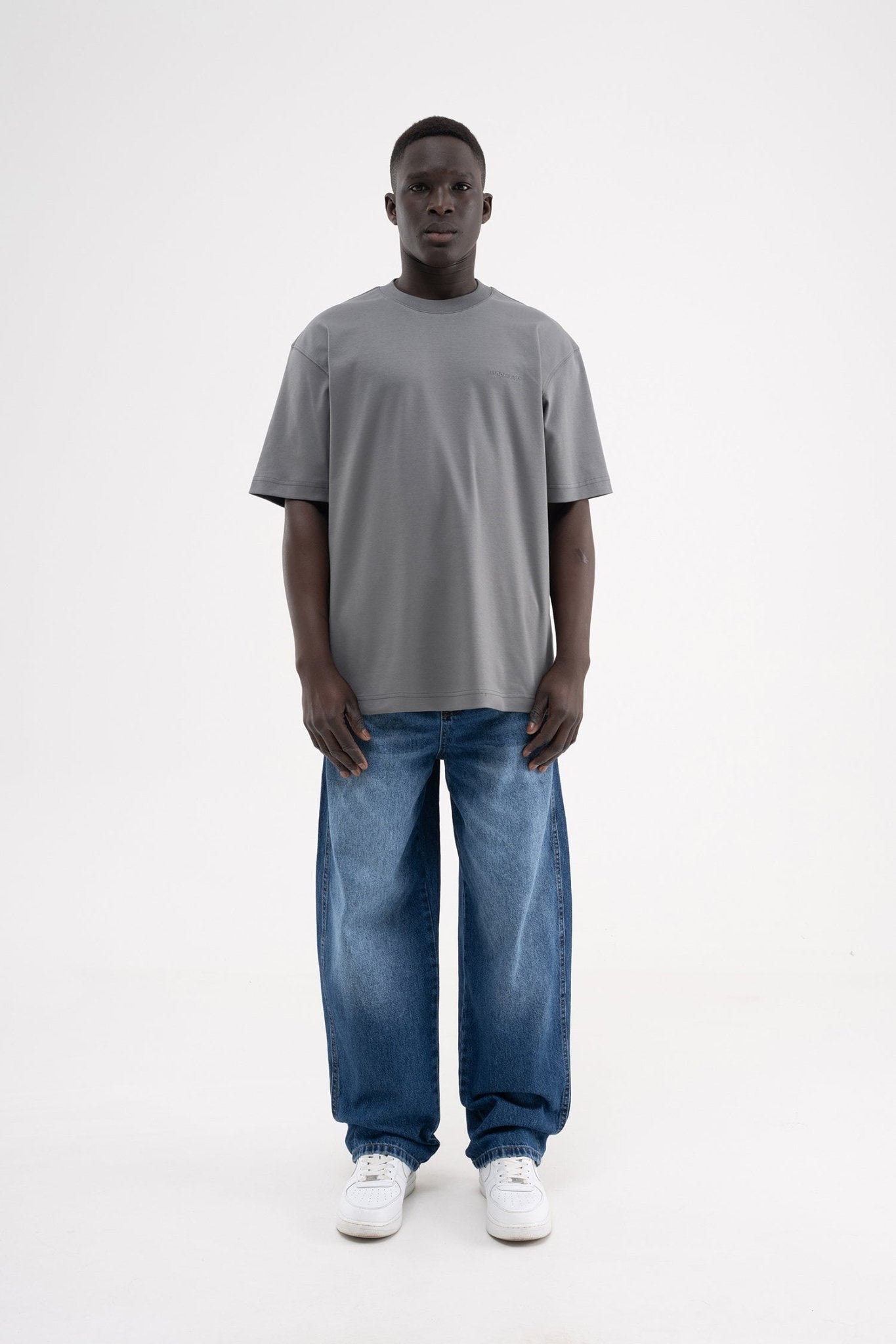 Erkek Basic Relaxed Tişört Duman