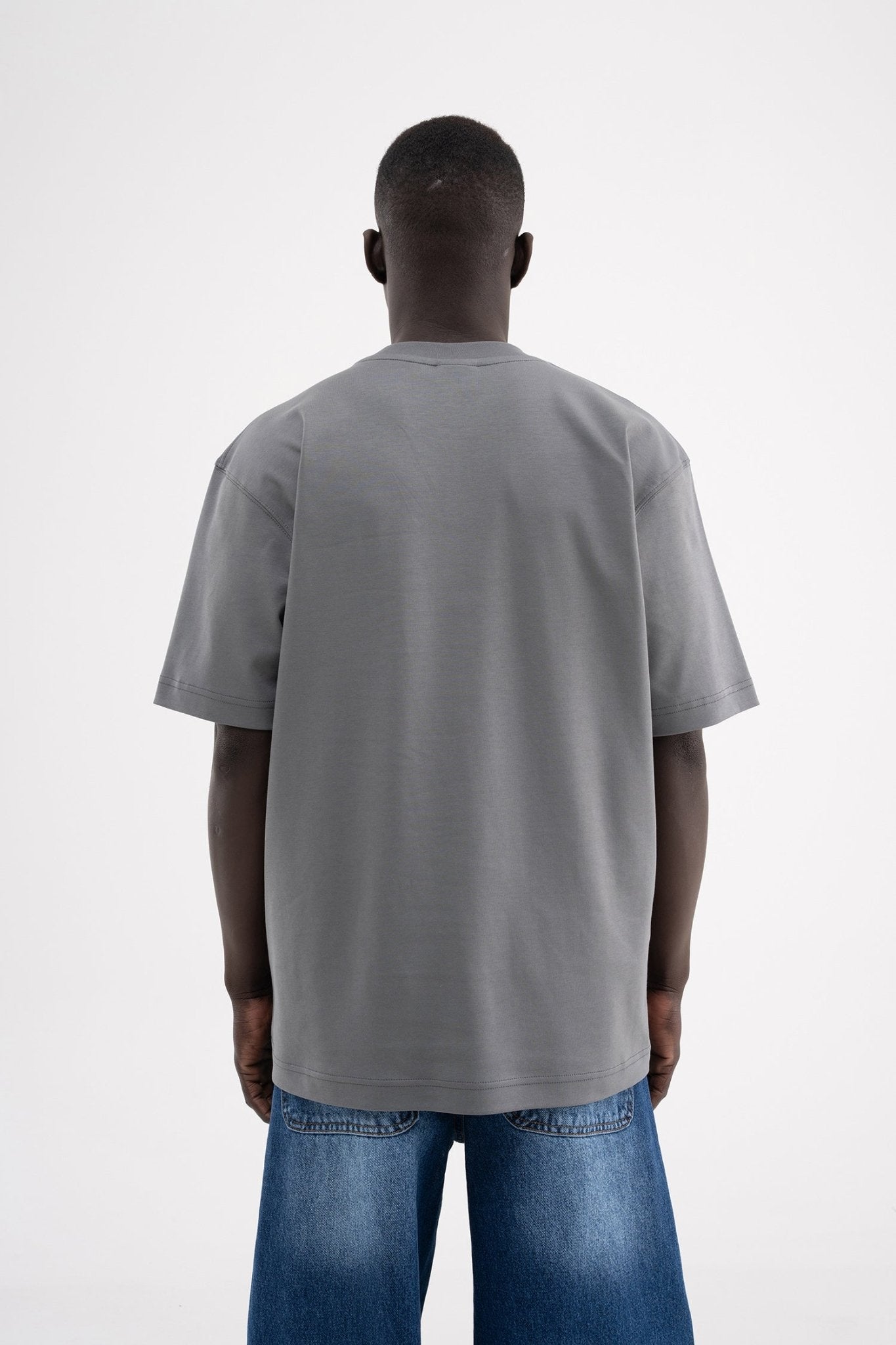 Erkek Basic Relaxed Tişört Duman