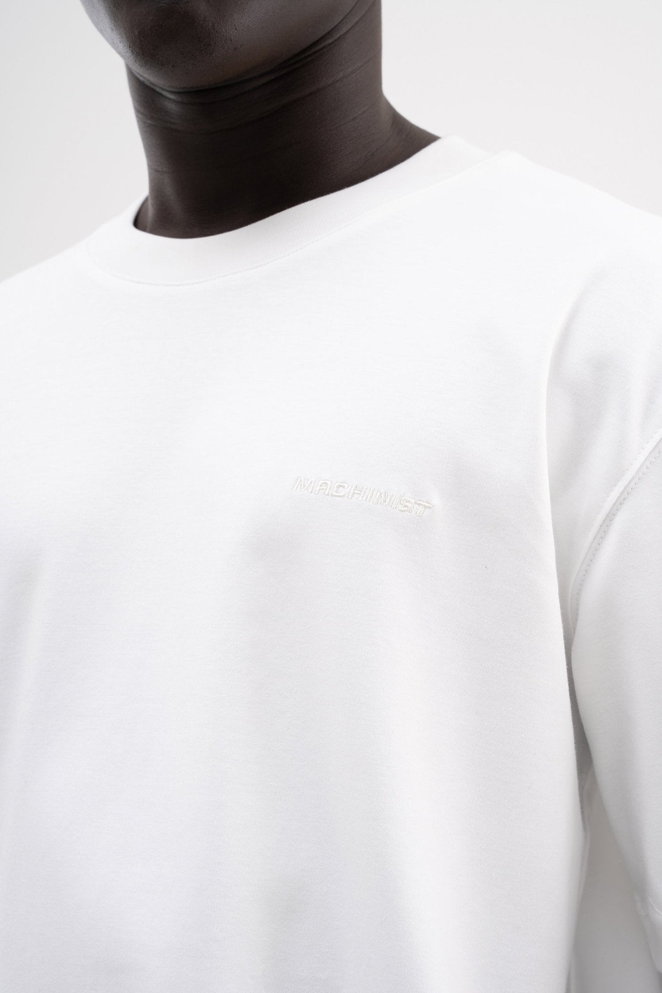Erkek Basic Relaxed Tişört Ekru