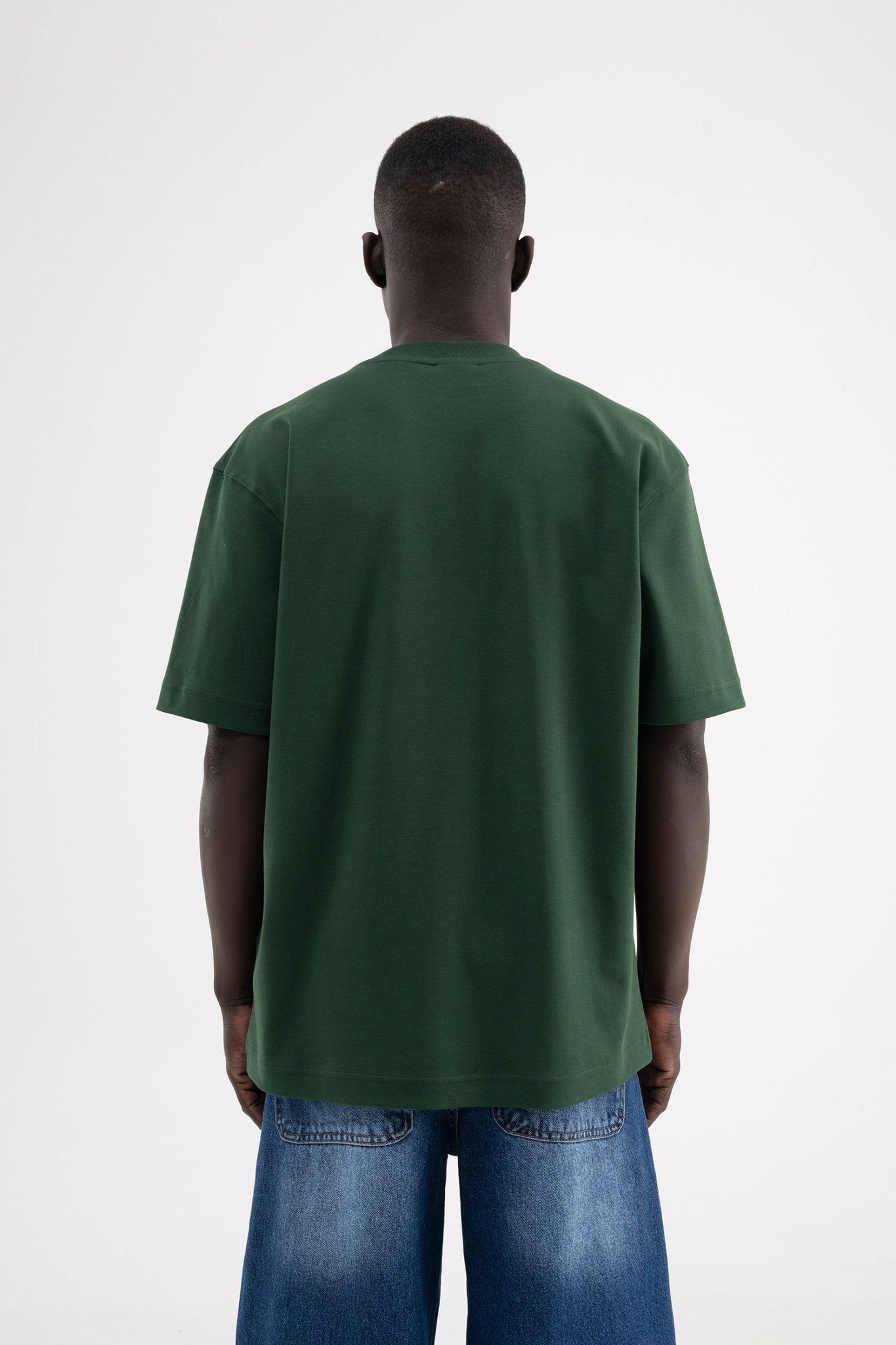 Erkek Basic Relaxed Tişört Yeşil