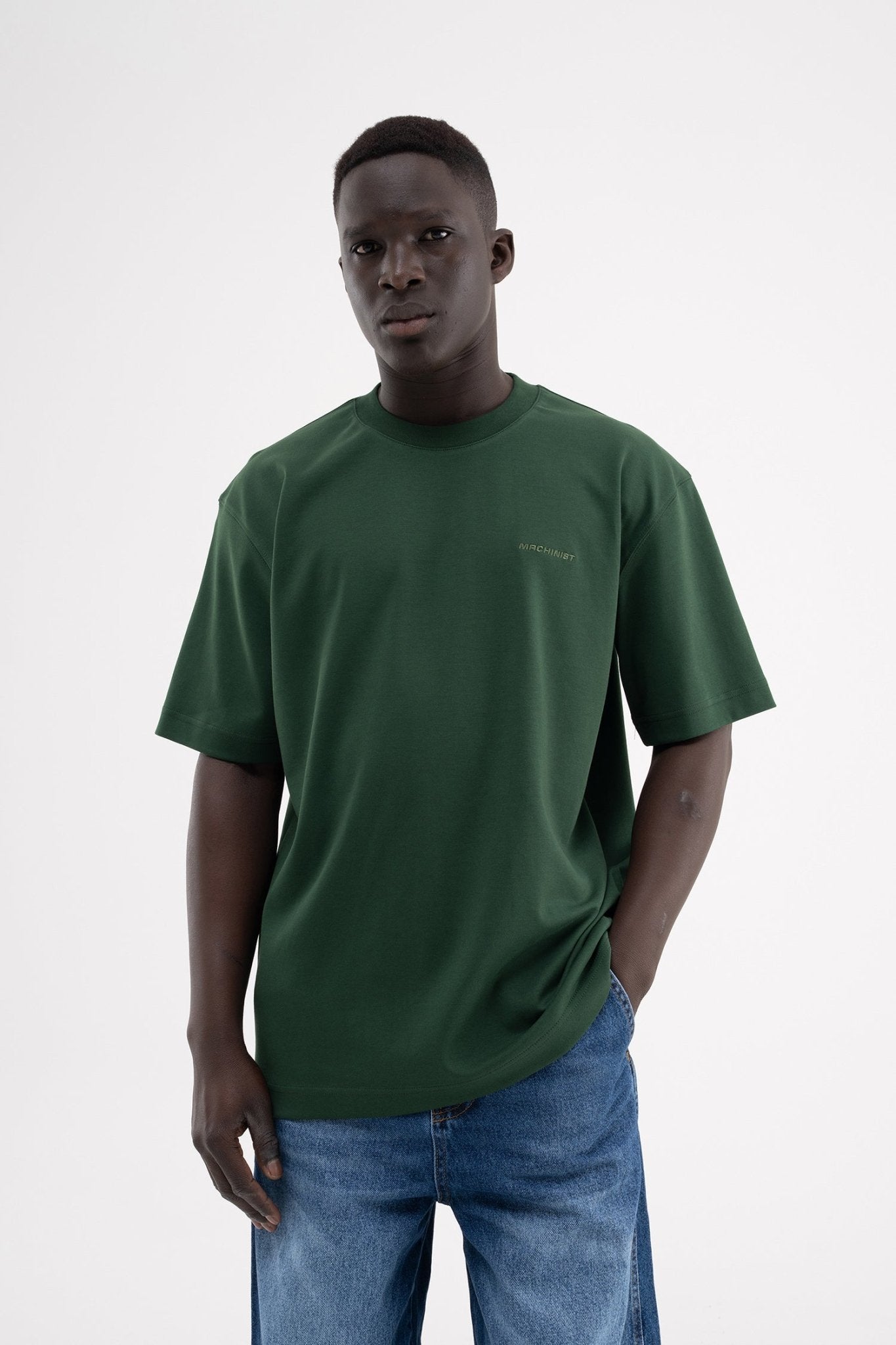 Erkek Basic Relaxed Tişört Yeşil