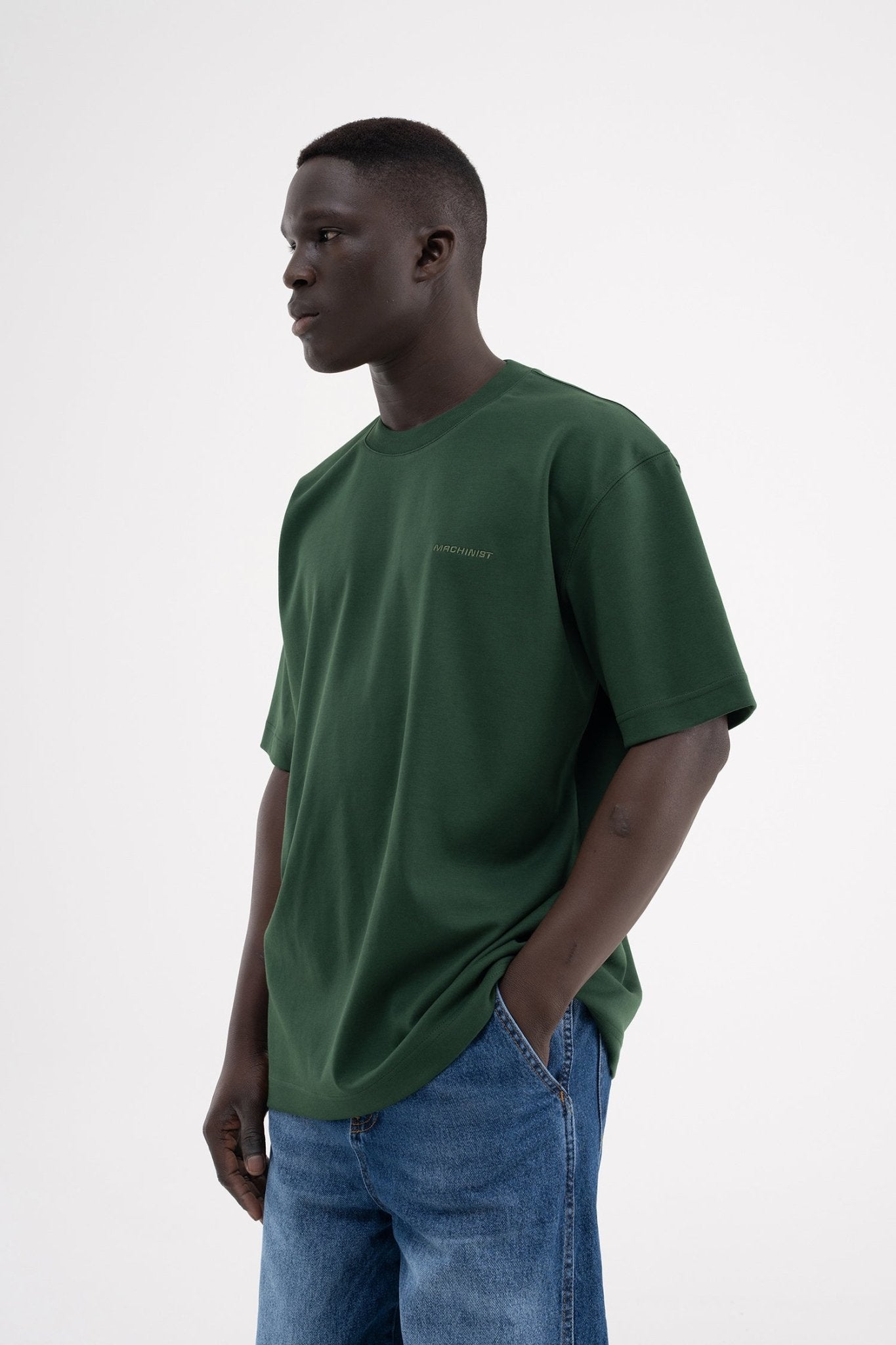 Erkek Basic Relaxed Tişört Yeşil