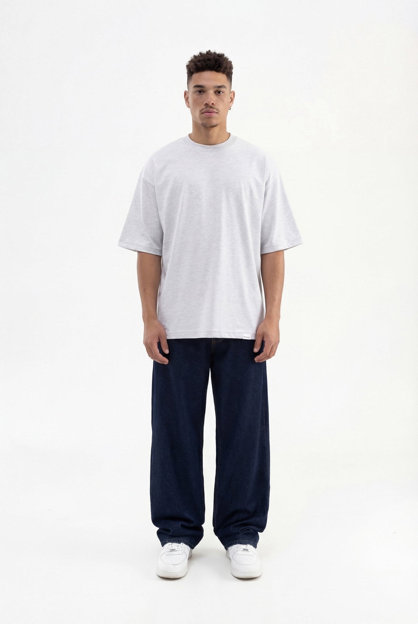 Erkek Basic Super Pamuklu Oversize Tişört Karmelanj