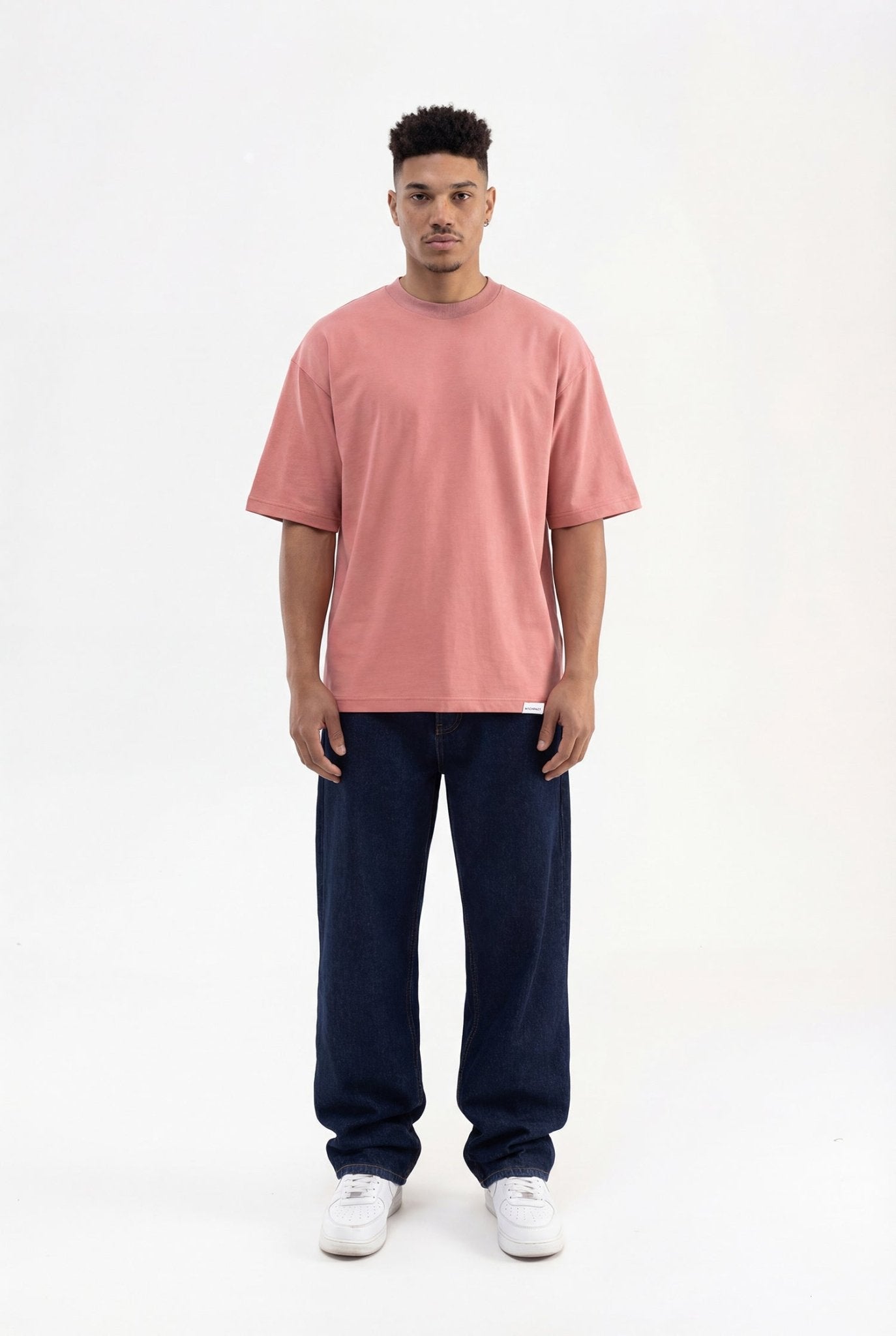 Erkek Basic Super Pamuklu Oversize Tişört Mercan