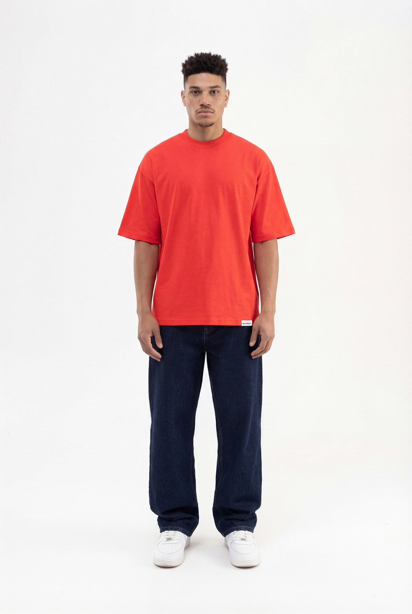 Erkek Basic Super Pamuklu Oversize Tişört Nar