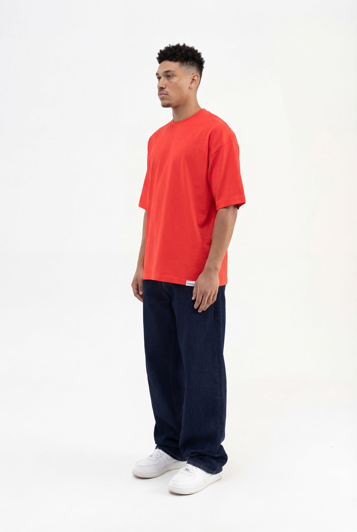 Erkek Basic Super Pamuklu Oversize Tişört Nar