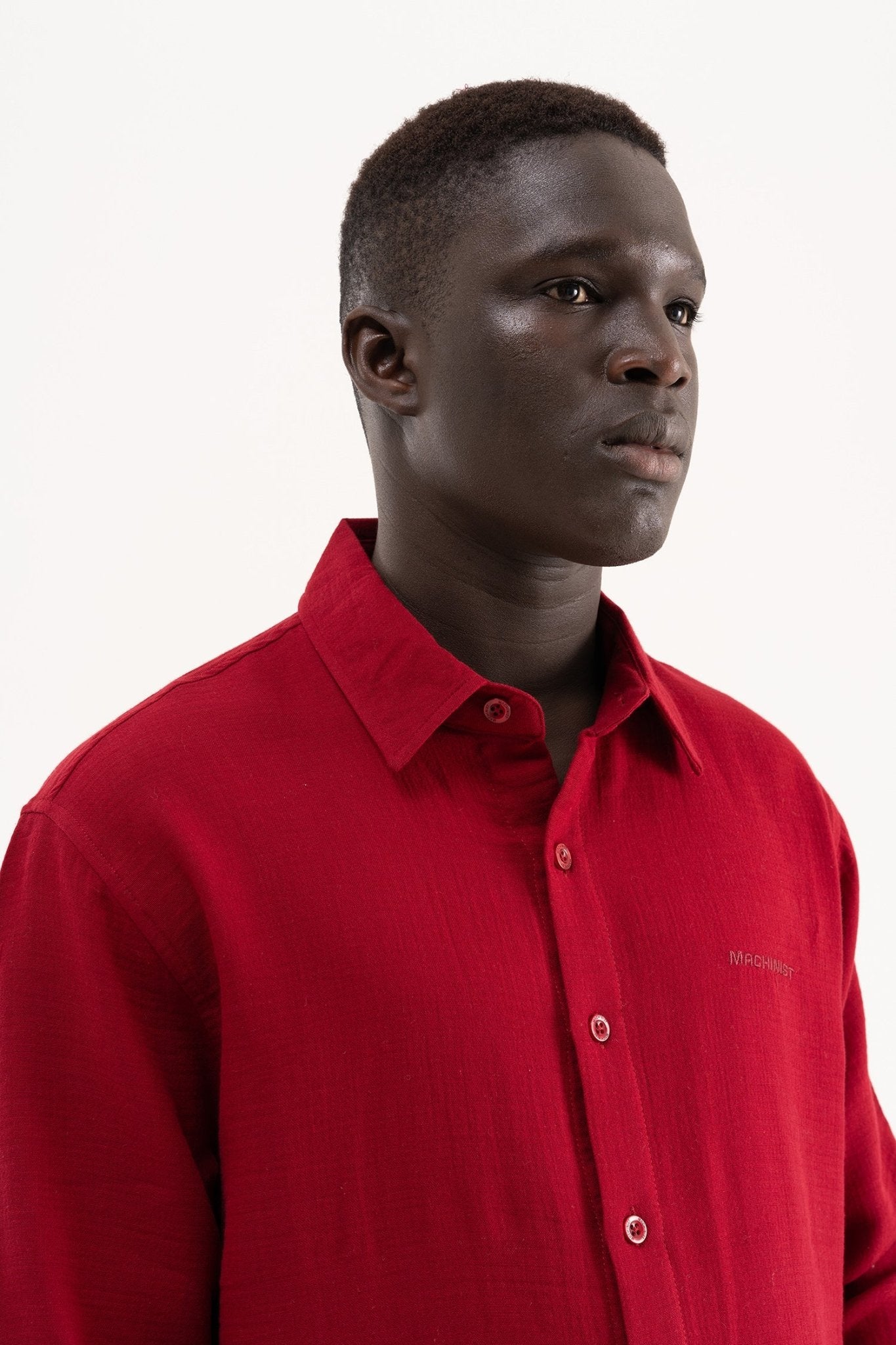 Erkek Basic Uzun Kollu Cotton Gömlek Bordo