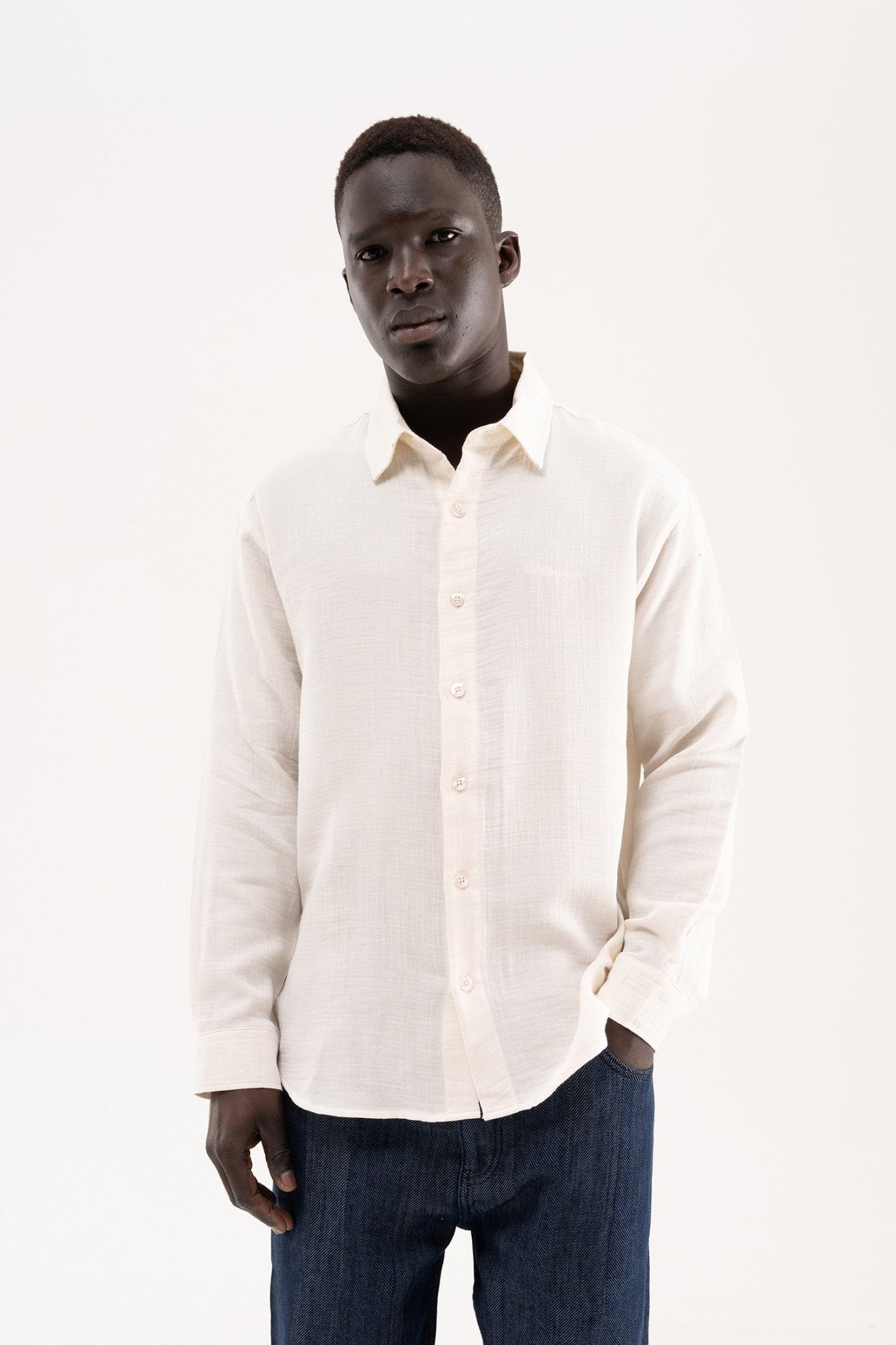 Erkek Basic Uzun Kollu Cotton Gömlek Camel