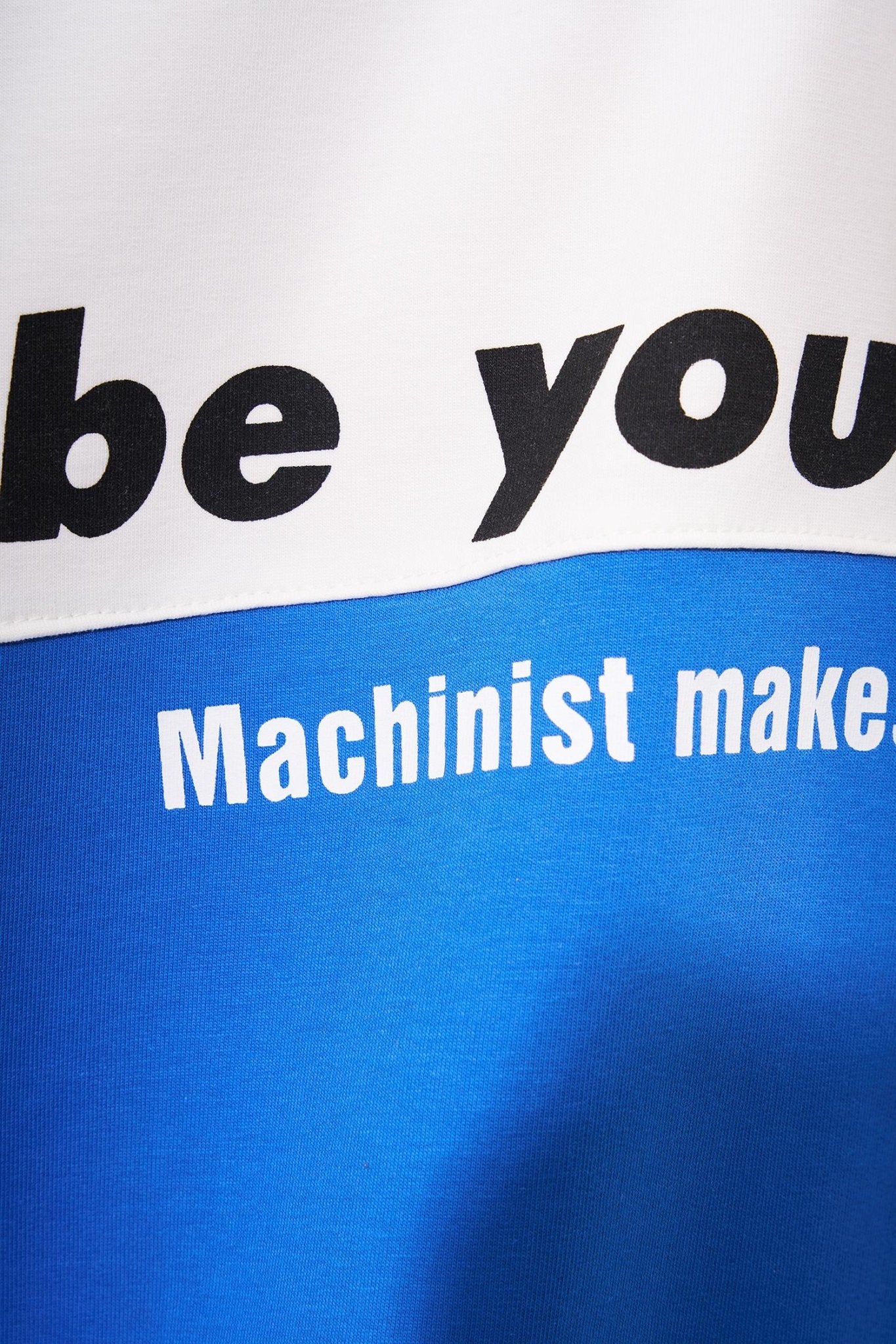 Erkek Be Yourself Polo Yaka Oversize Tişört Yağ Yeşili - Açık Mavi