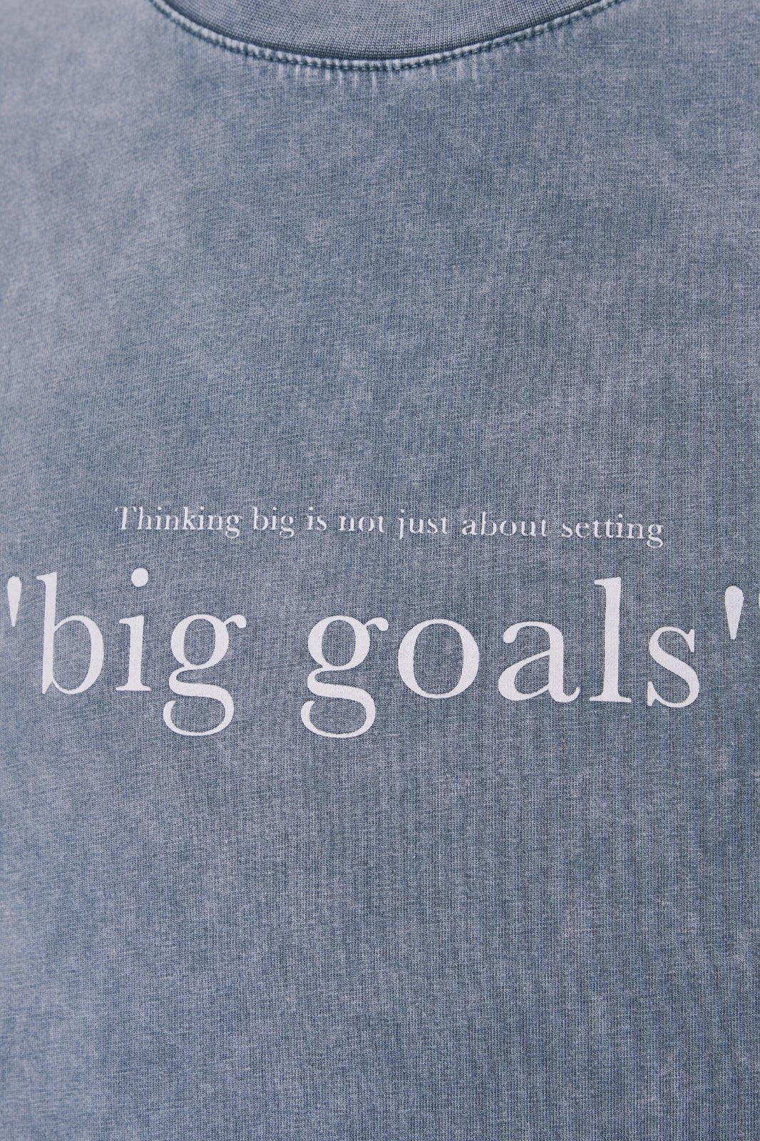 Erkek Big Goals Slogan Baskılı Yıkamalı Oversize Tişört Gri