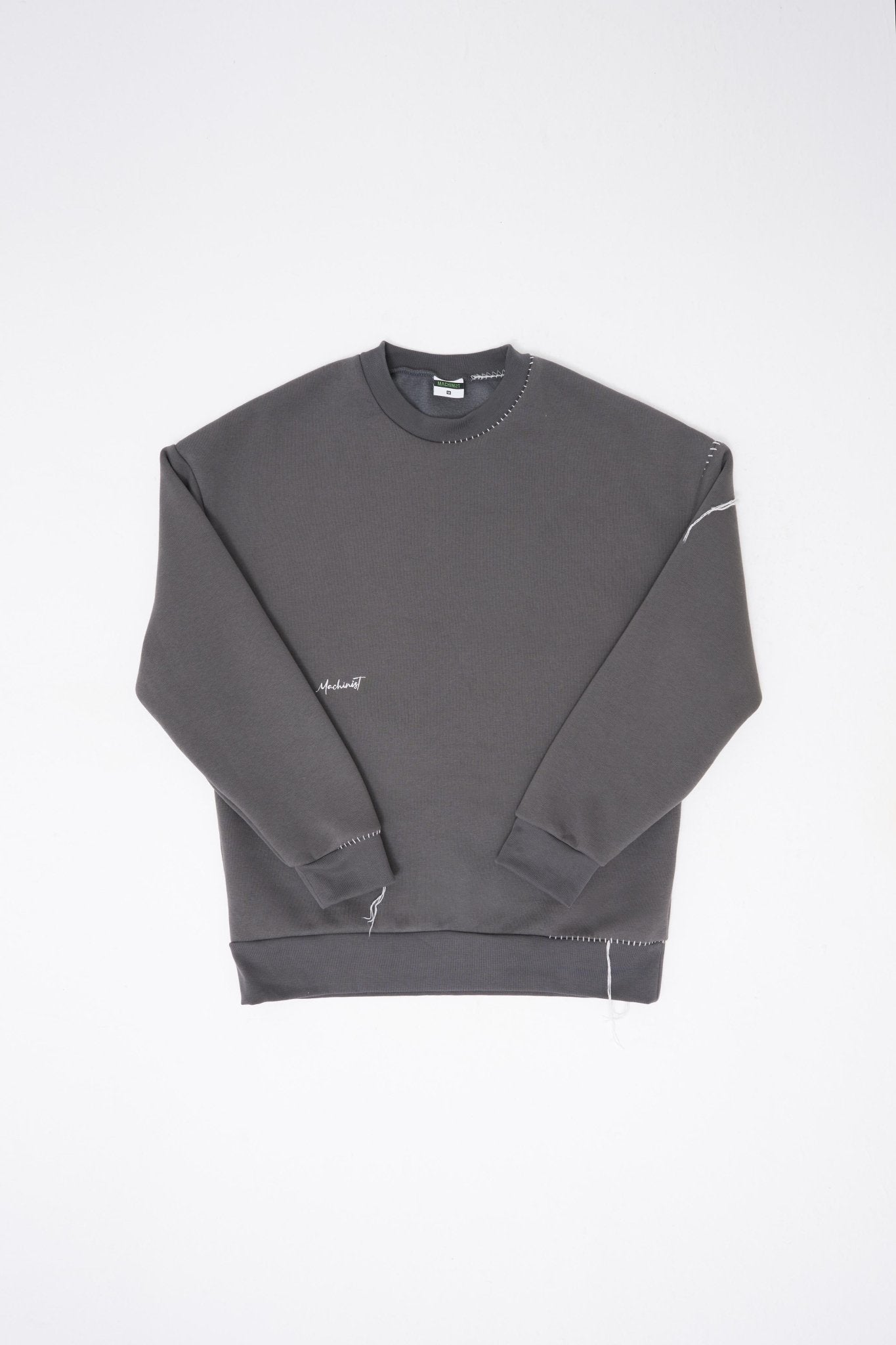 Erkek Blanket Stitch Sweatshirt Antrasit