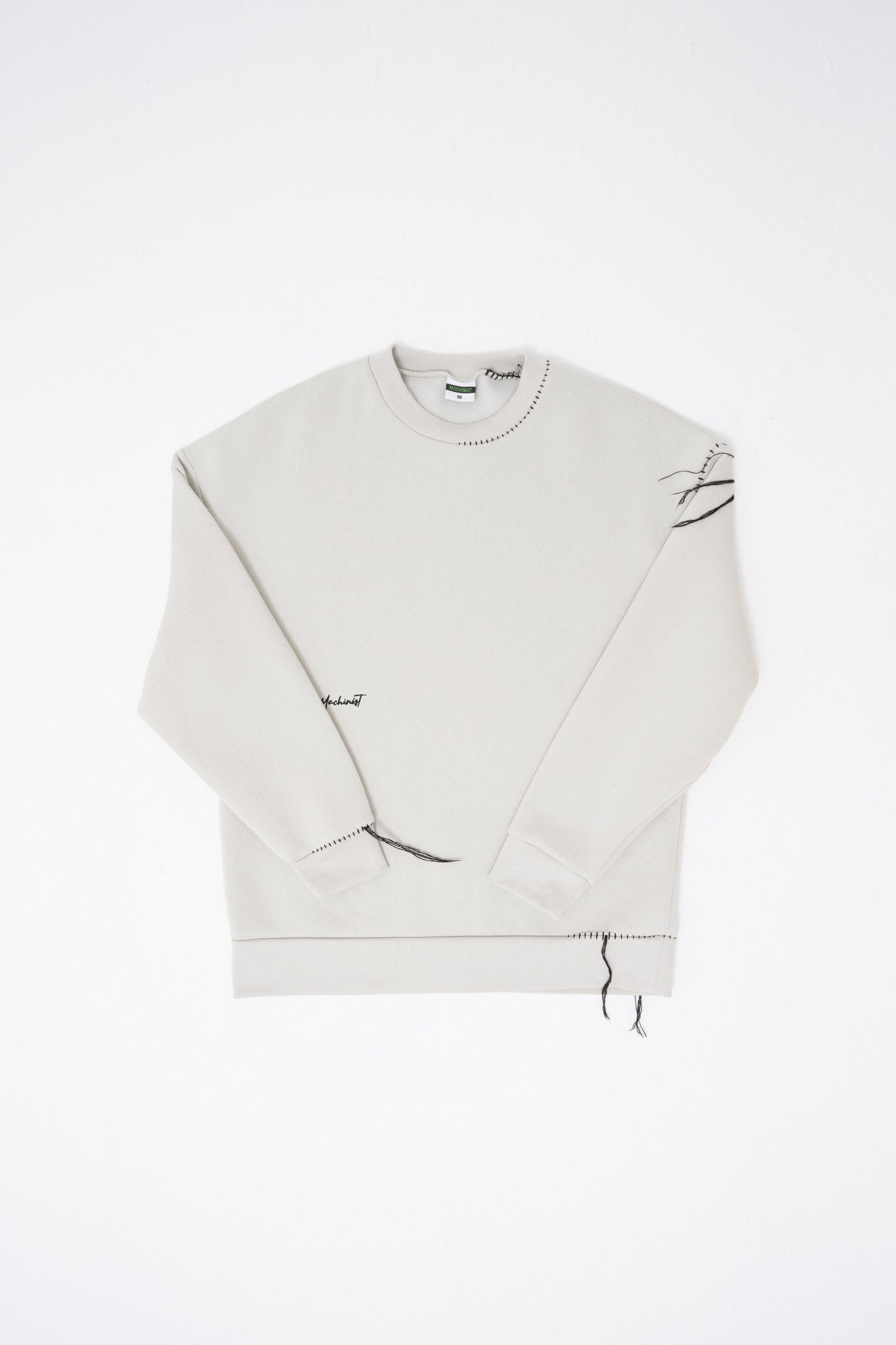 Erkek Blanket Stitch Sweatshirt Uzay Grisi