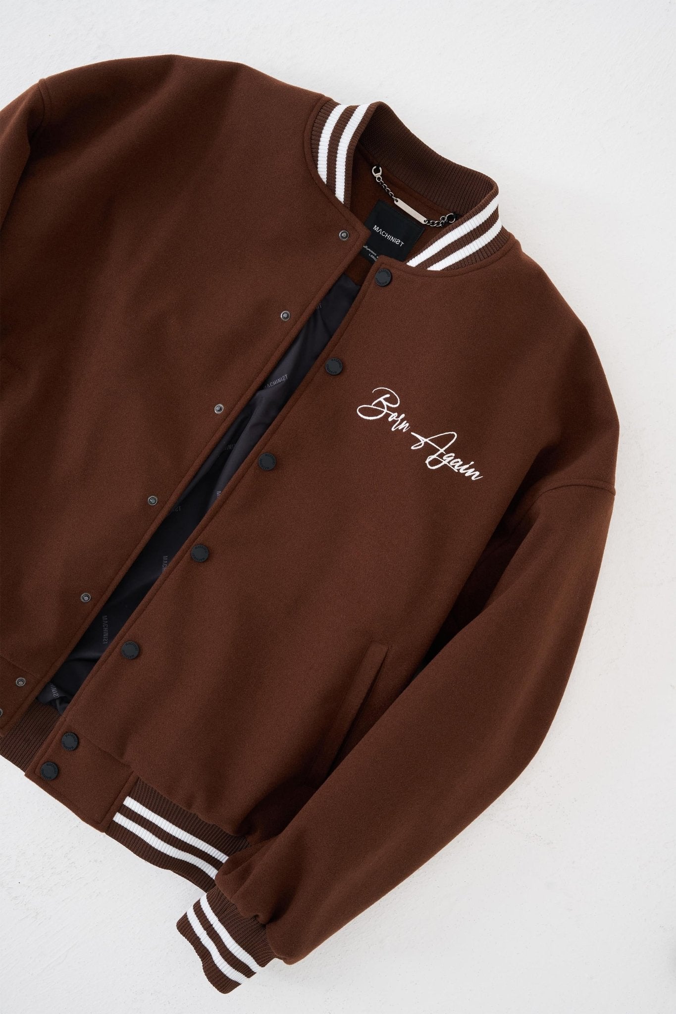 Erkek Born Again Style Oversize Bomber Ceket Kahverengi