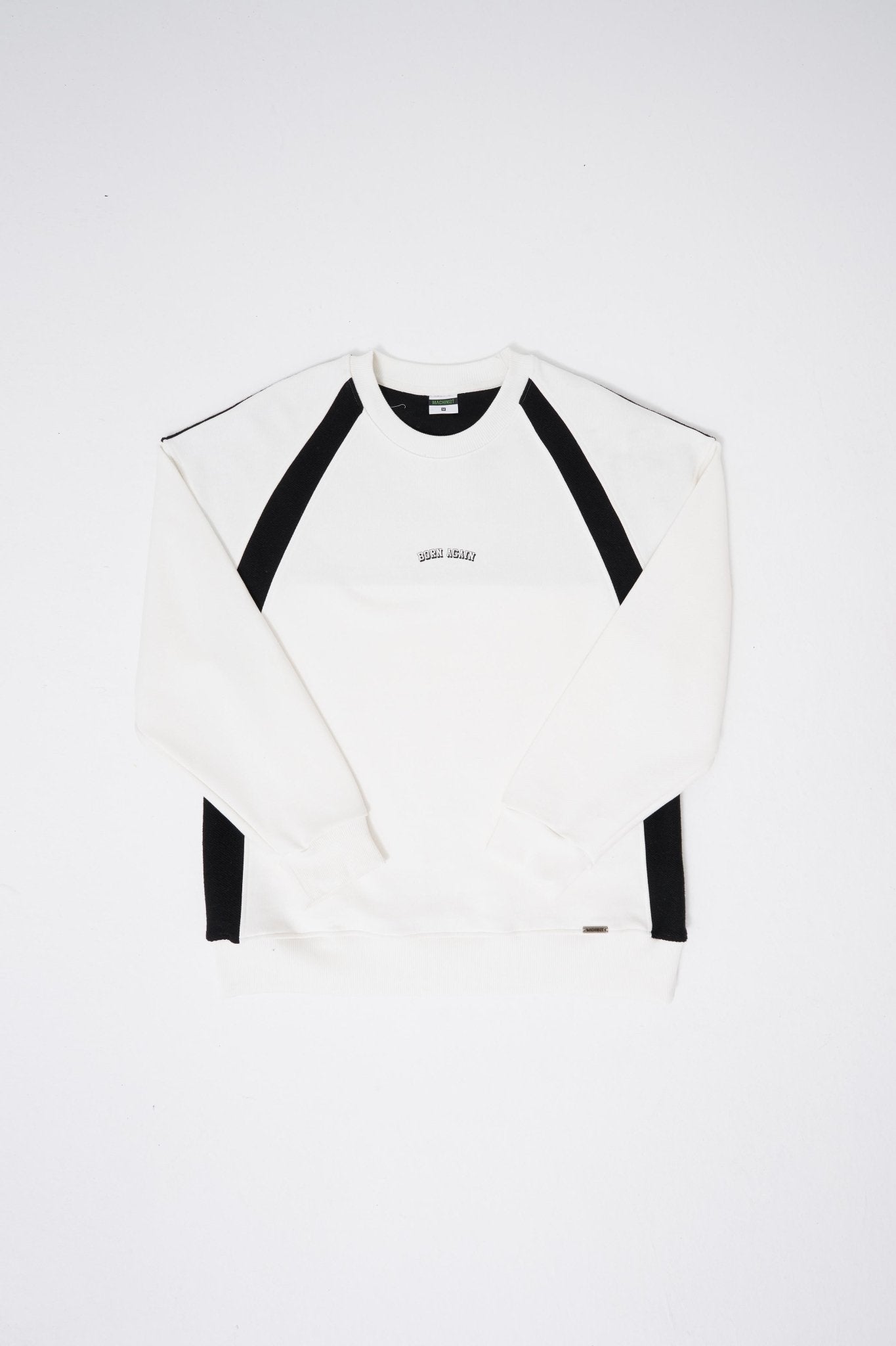 Erkek Born Again Sweatshirt Ekru - Siyah