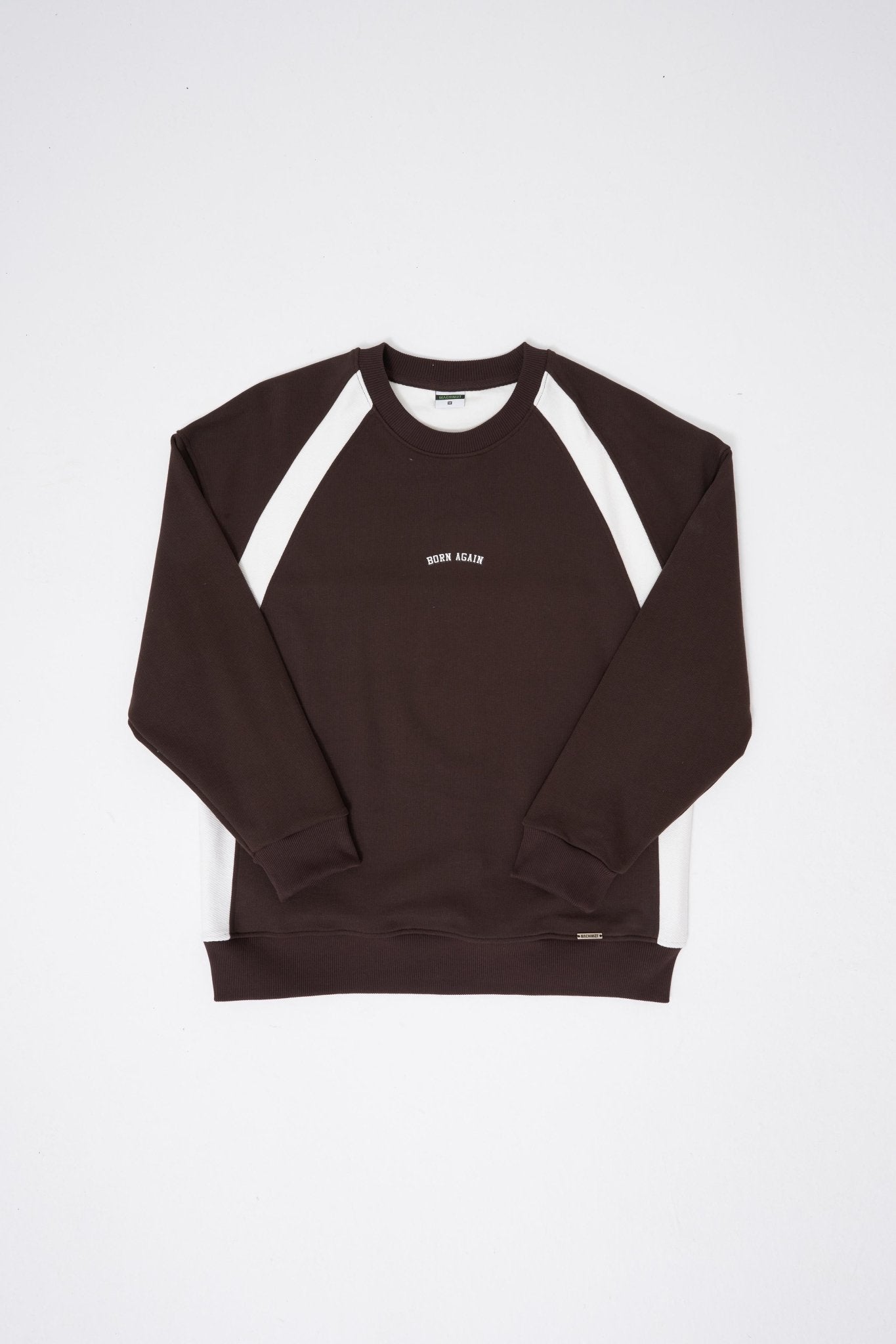 Erkek Born Again Sweatshirt Koyu Kahverengi - Ekru