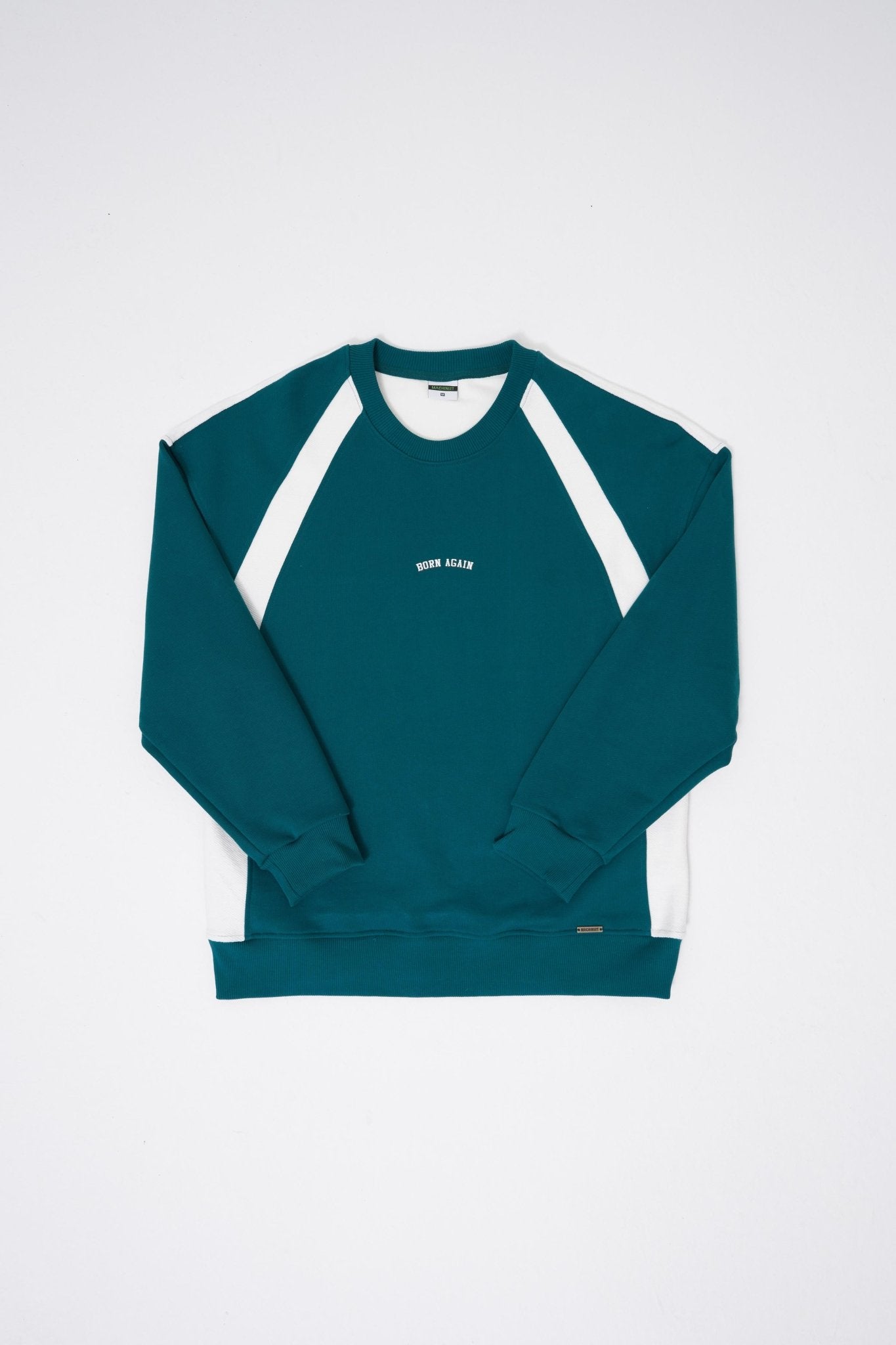 Erkek Born Again Sweatshirt Yağ Yeşili - Ekru