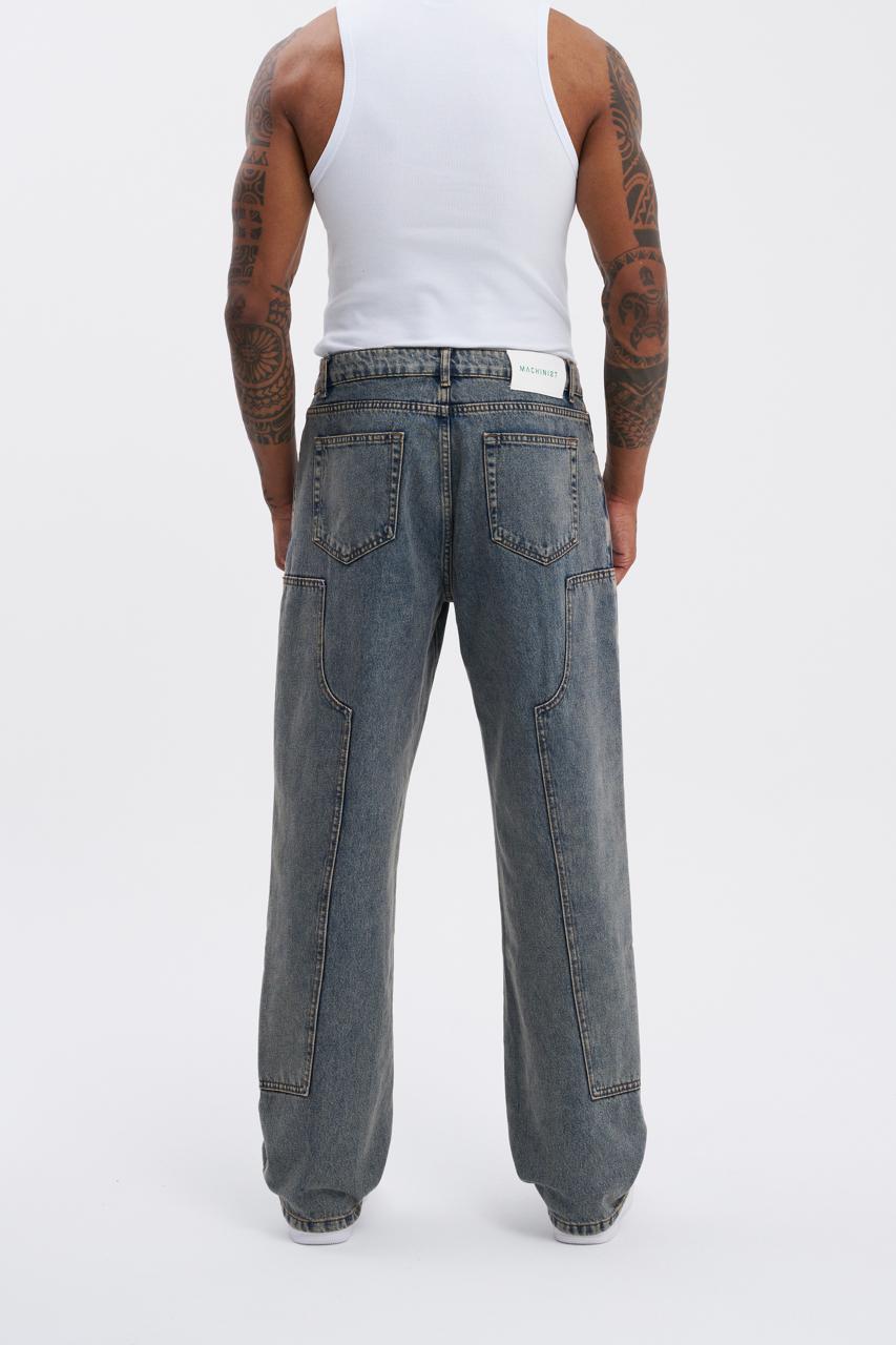Erkek Carpenter Baggy Jean Pantolon Yeşil