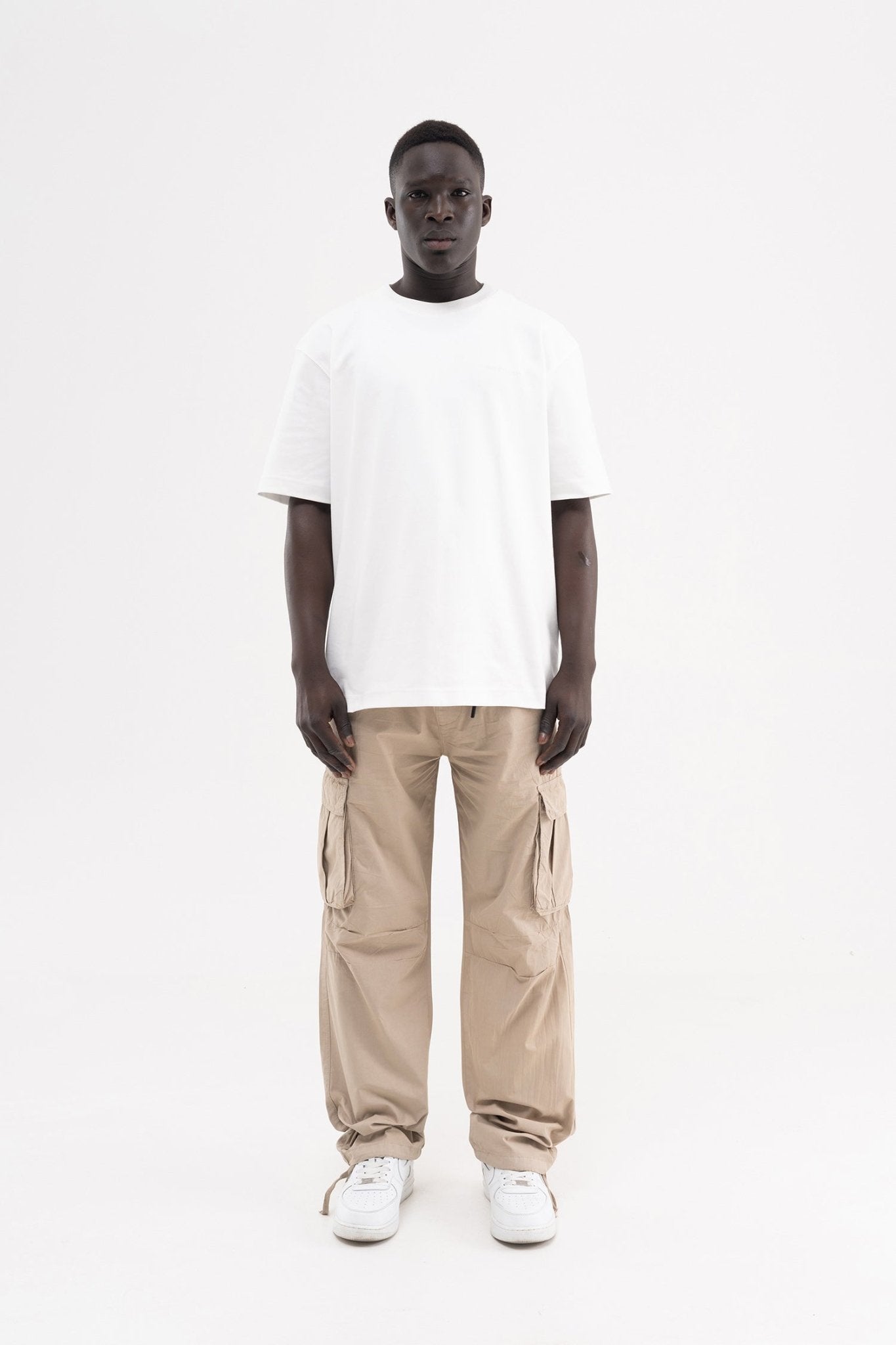 Erkek Cepli Kargo Baggy Jean Pantolon Bej
