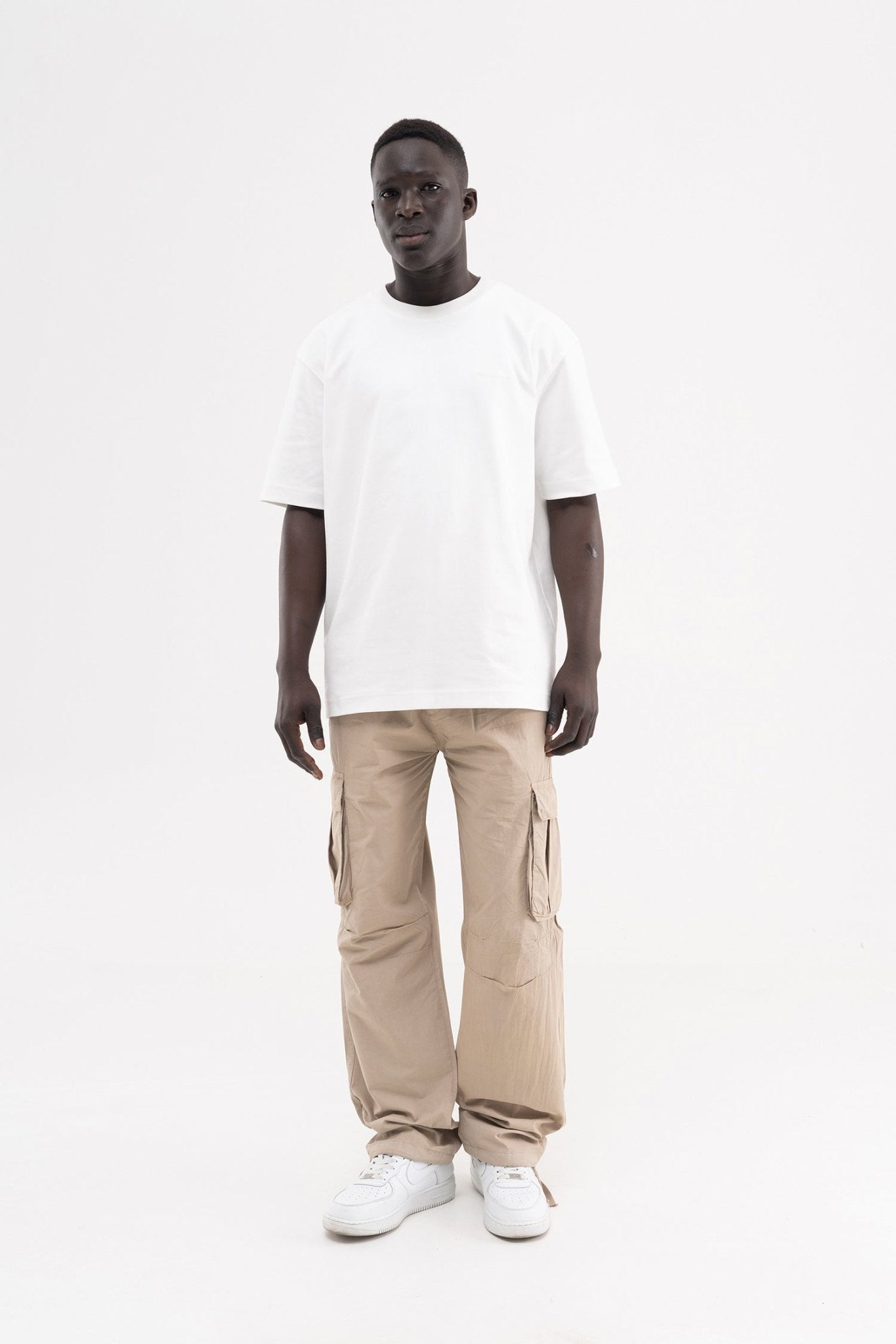 Erkek Cepli Kargo Baggy Jean Pantolon Bej