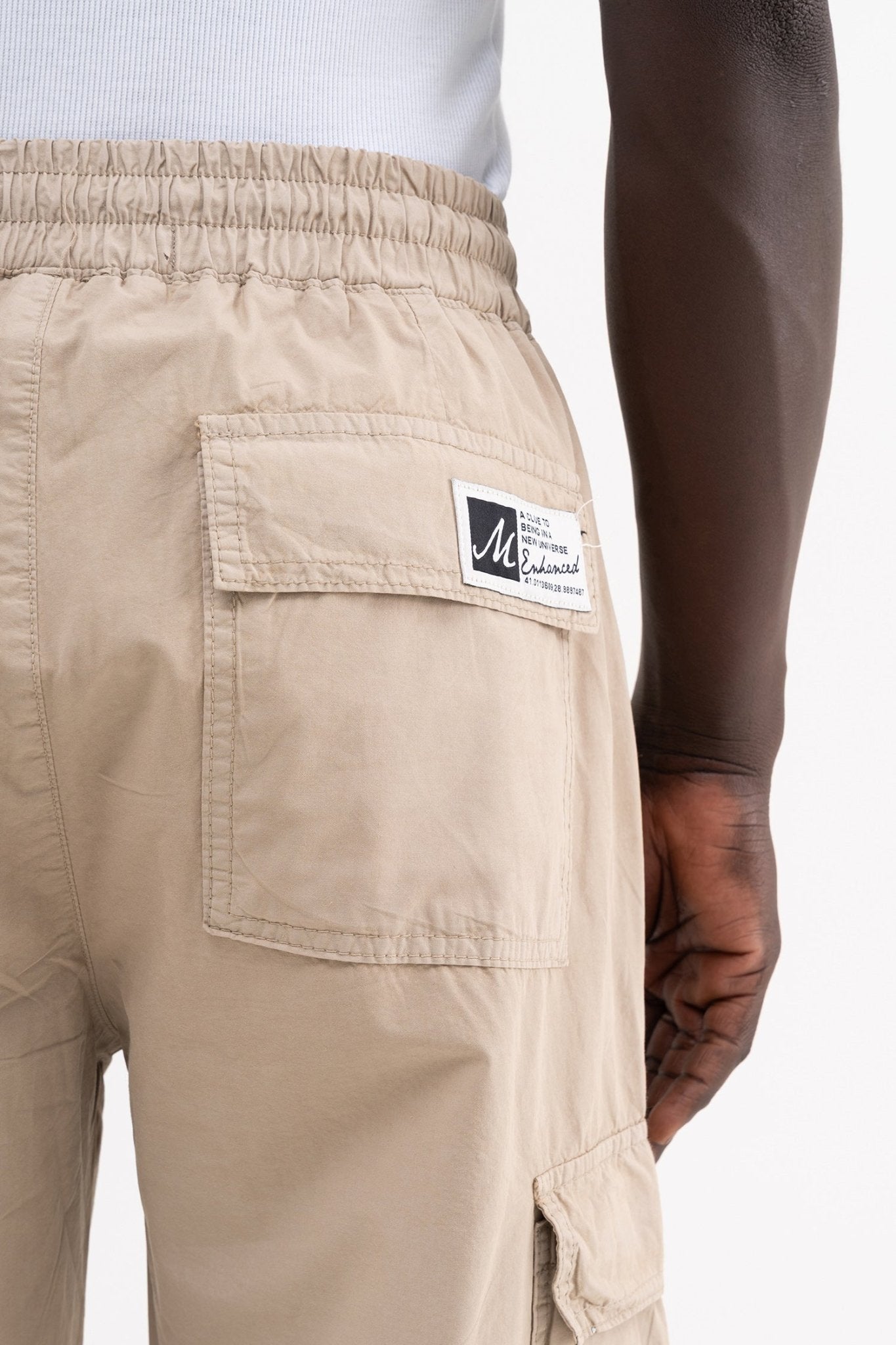 Erkek Cepli Kargo Baggy Jean Pantolon Bej