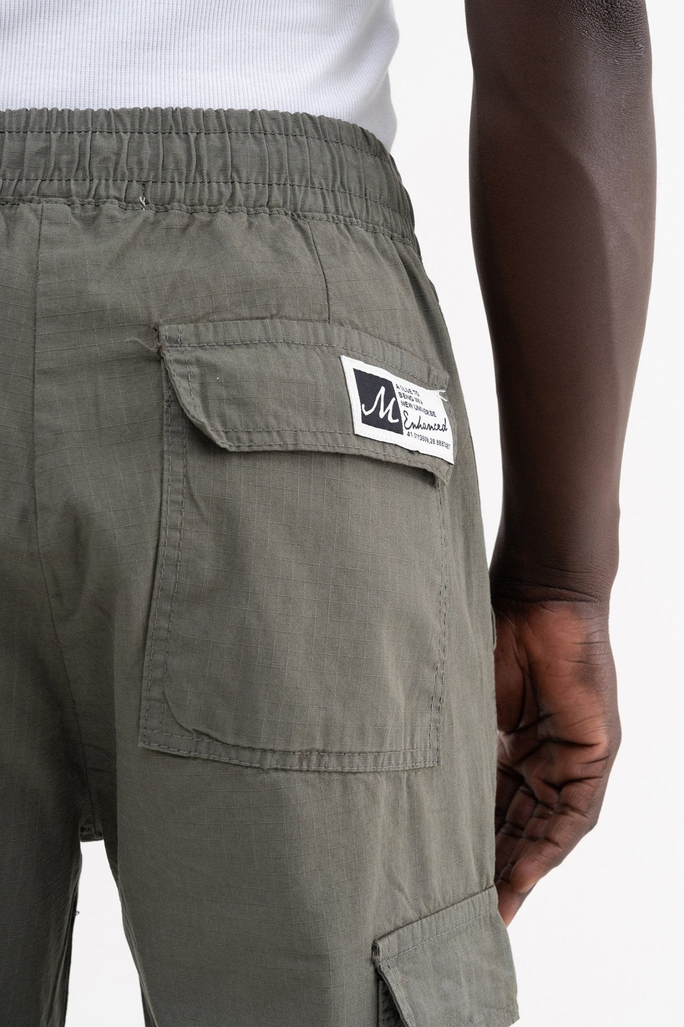 Erkek Cepli Kargo Baggy Jean Pantolon Haki