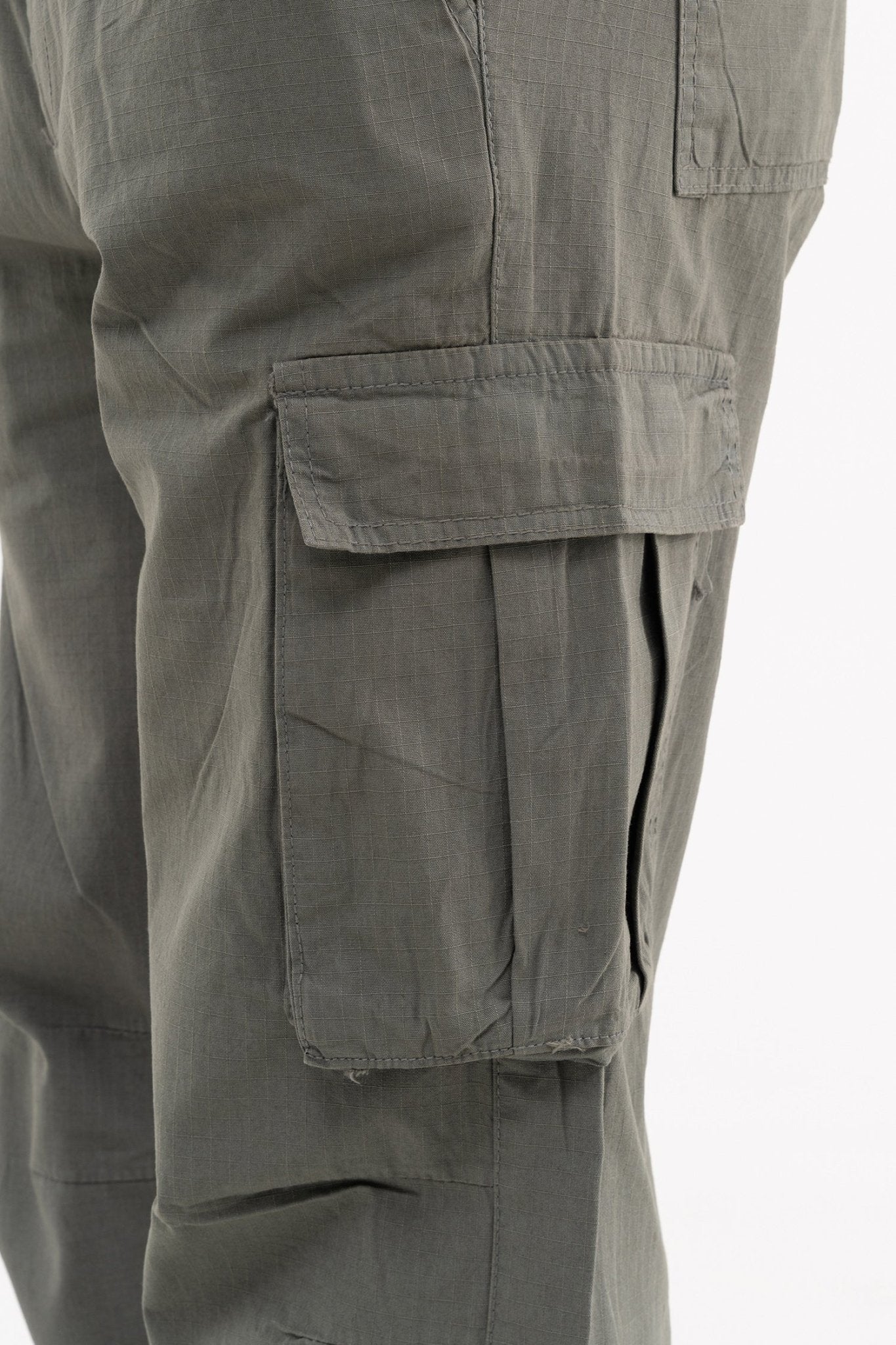 Erkek Cepli Kargo Baggy Jean Pantolon Haki