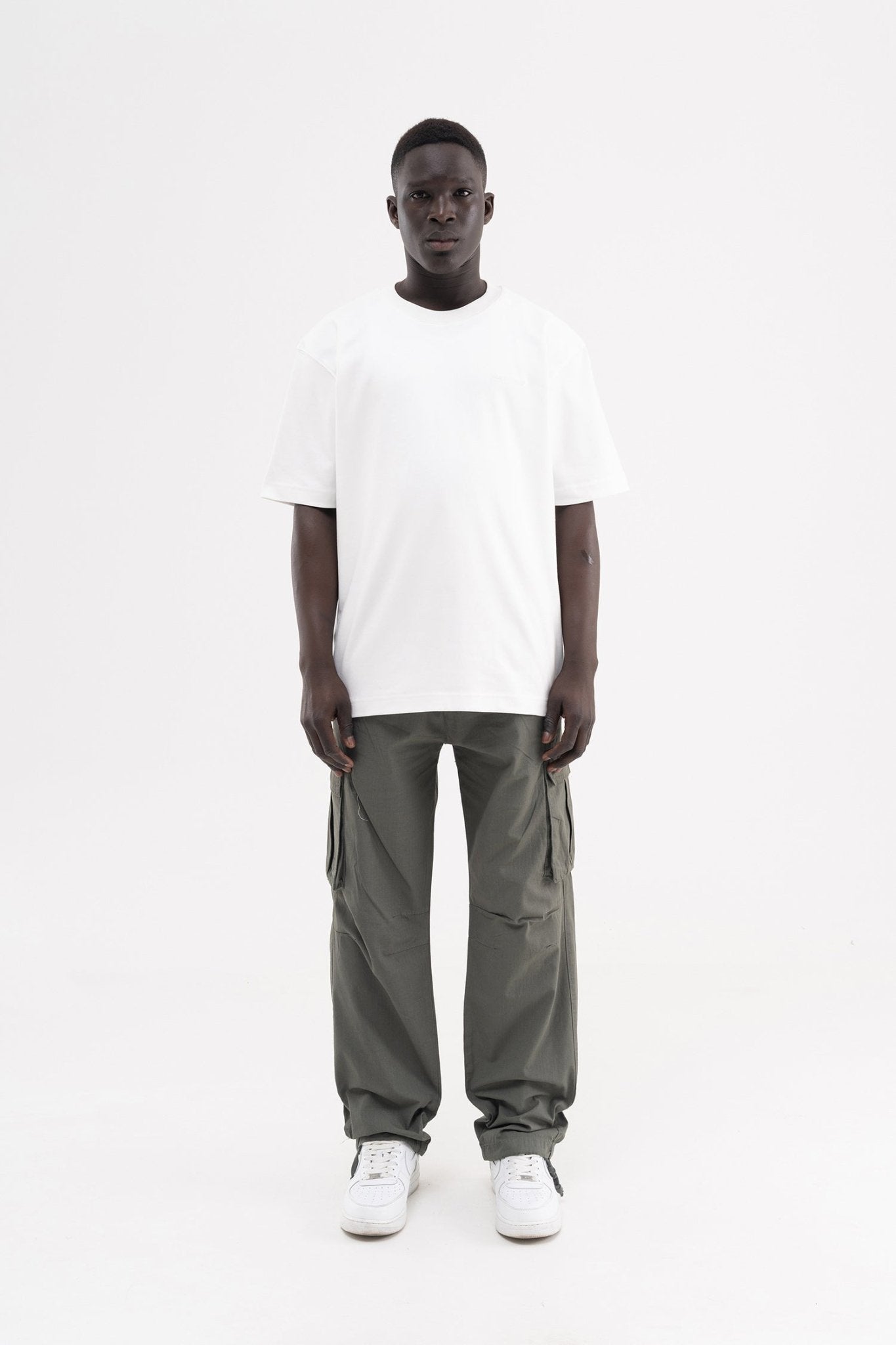 Erkek Cepli Kargo Baggy Jean Pantolon Haki