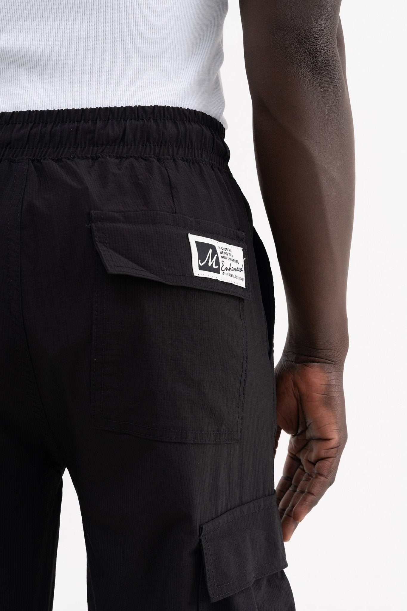 Erkek Cepli Kargo Baggy Jean Pantolon Siyah
