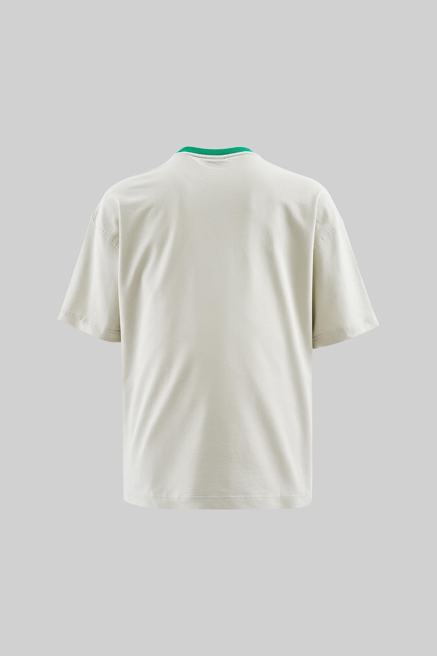 Erkek Color Gradient Embroidered Oversi̇ze Ti̇şört Uzay Grisi